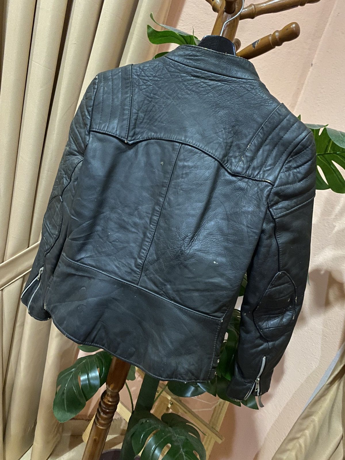 Other Vintage Black Leather Biker Jacket Made England Real Leather Size US S / EU 44-46 / 1 - 11 Thumbnail