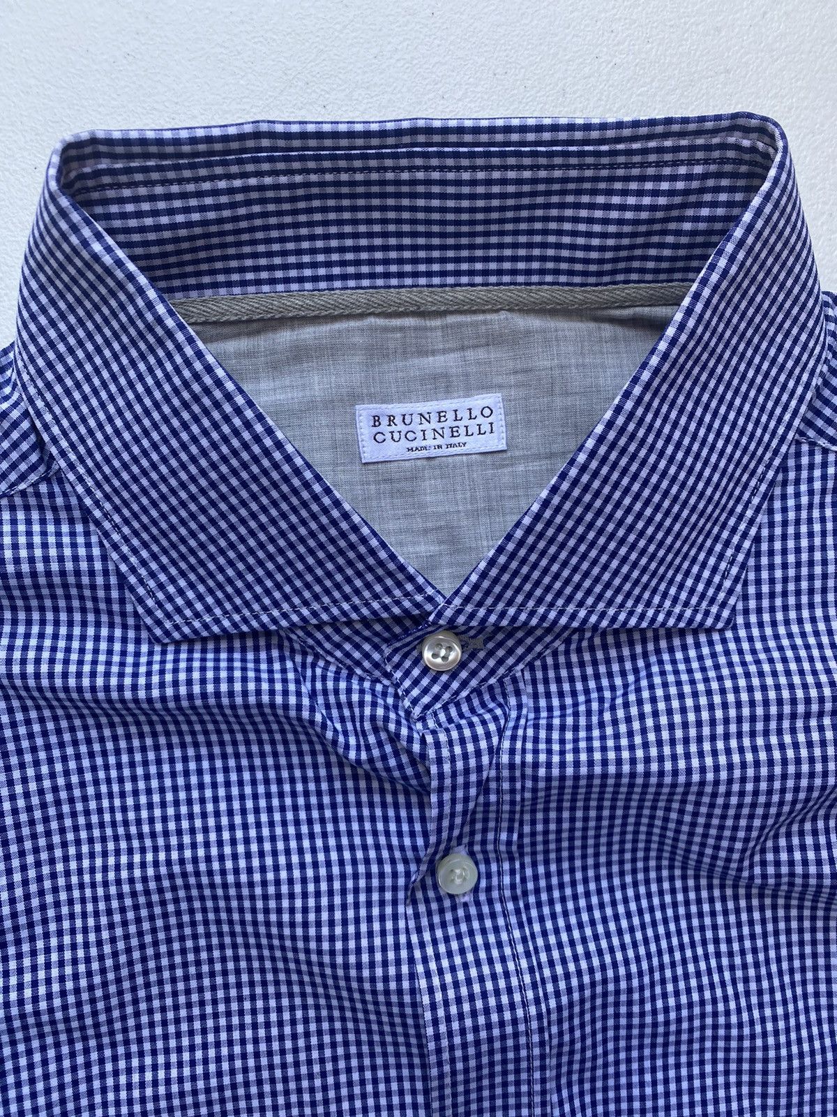 Brunello Cucinelli Brunello Cucinelli 🇮🇹 Blue Summer Gingham Shirt XXXL NWT Size US XXL / EU 58 / 5 - 5 Thumbnail