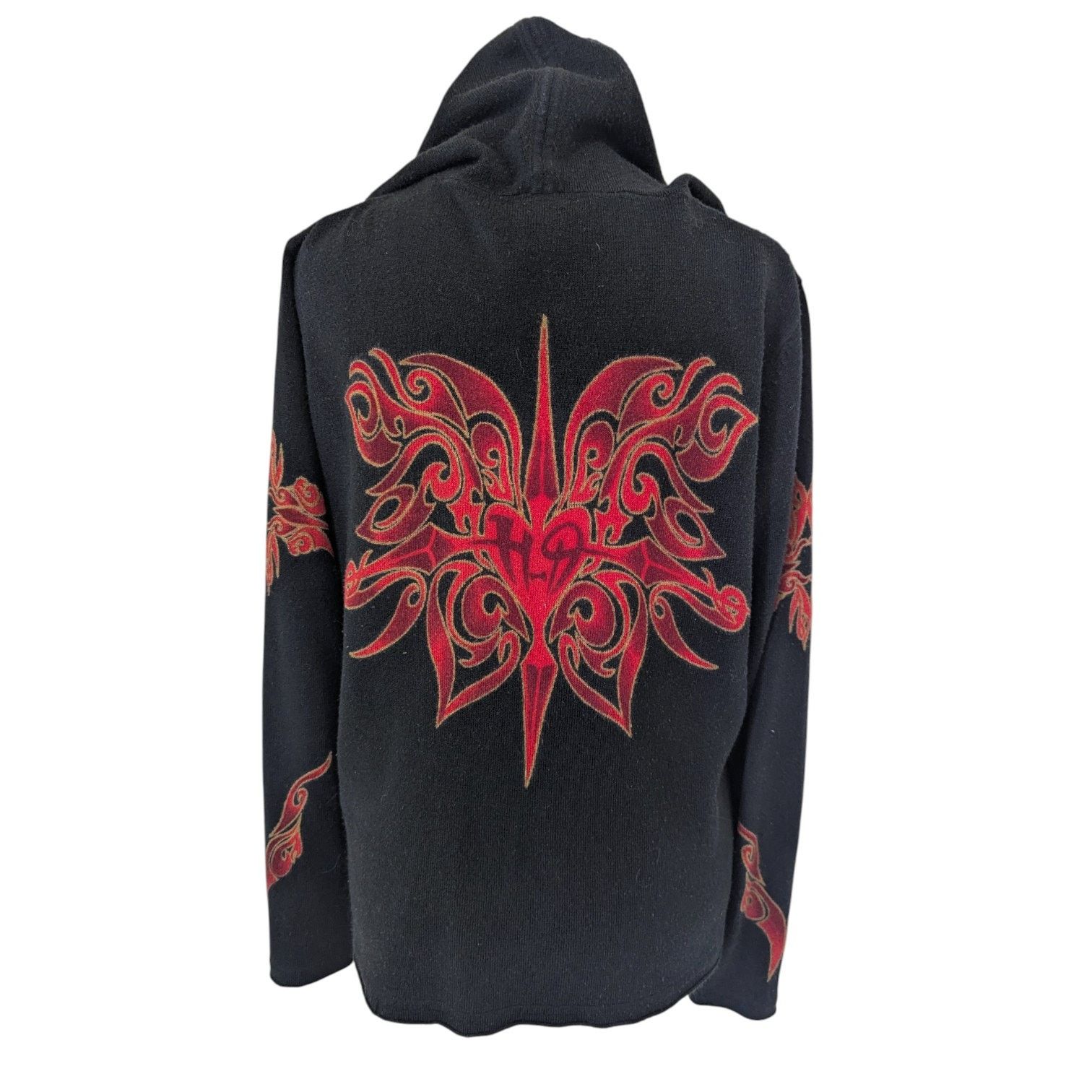 Harley Davidson Vintage Y2K Harley Davidson Red Heart Flame Knit Hoodie XL Size XL / US 12-14 / IT 48-50 - 4 Thumbnail