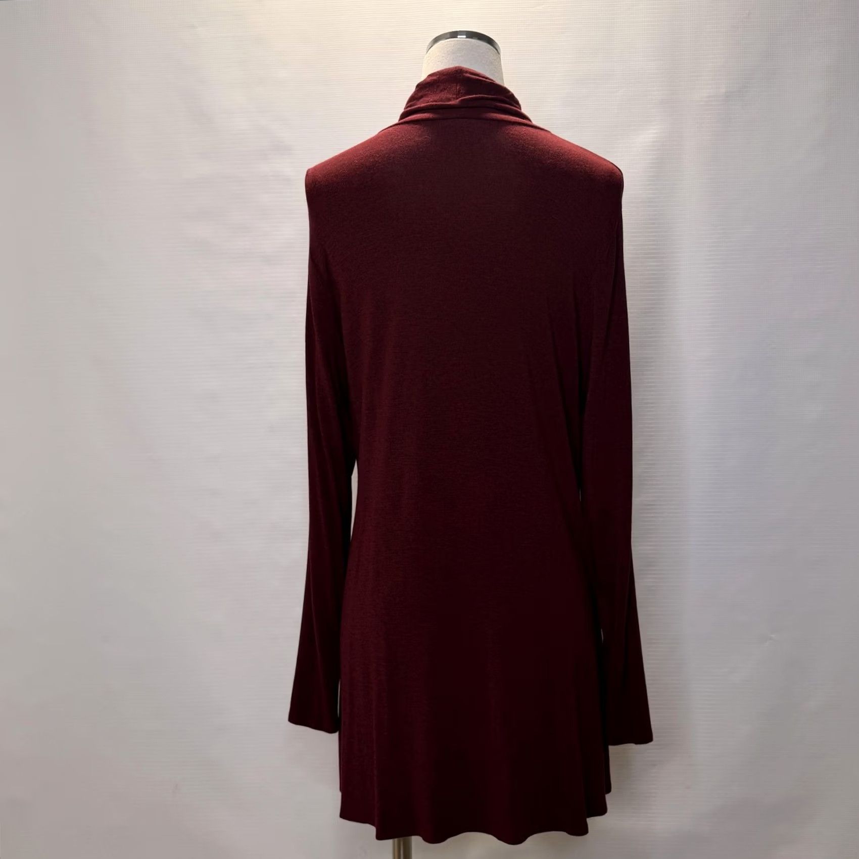 Eileen Fisher Eileen Fisher Dress Womens L Red Turtleneck Long Sleeve Swing Trapeze Jersey Size L / US 10 / IT 46 - 3 Thumbnail