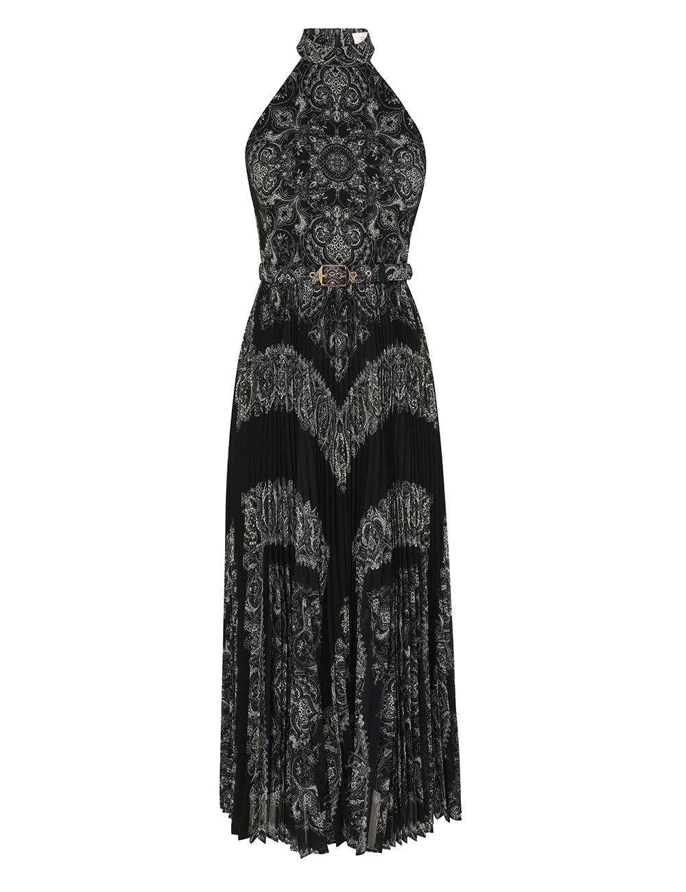 Zimmermann oc11z0825 Sunray Halter Picnic Dress in Black/White Size L / US 10 / IT 46 - 1 Thumbnail