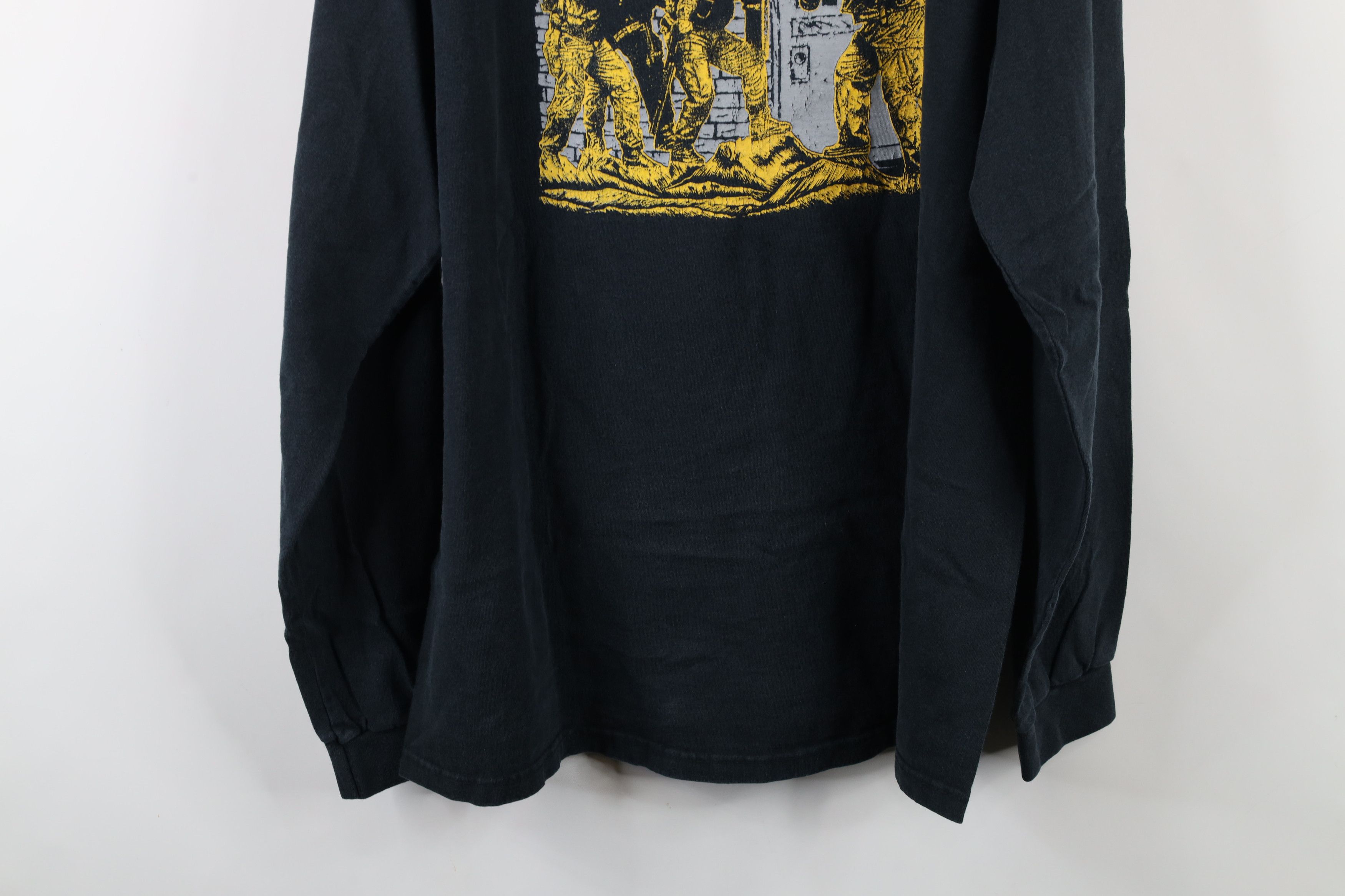 Vintage Vintage 90s FBI Swat School Long Sleeve T-Shirt Black USA Size US XL / EU 56 / 4 - 12 Thumbnail