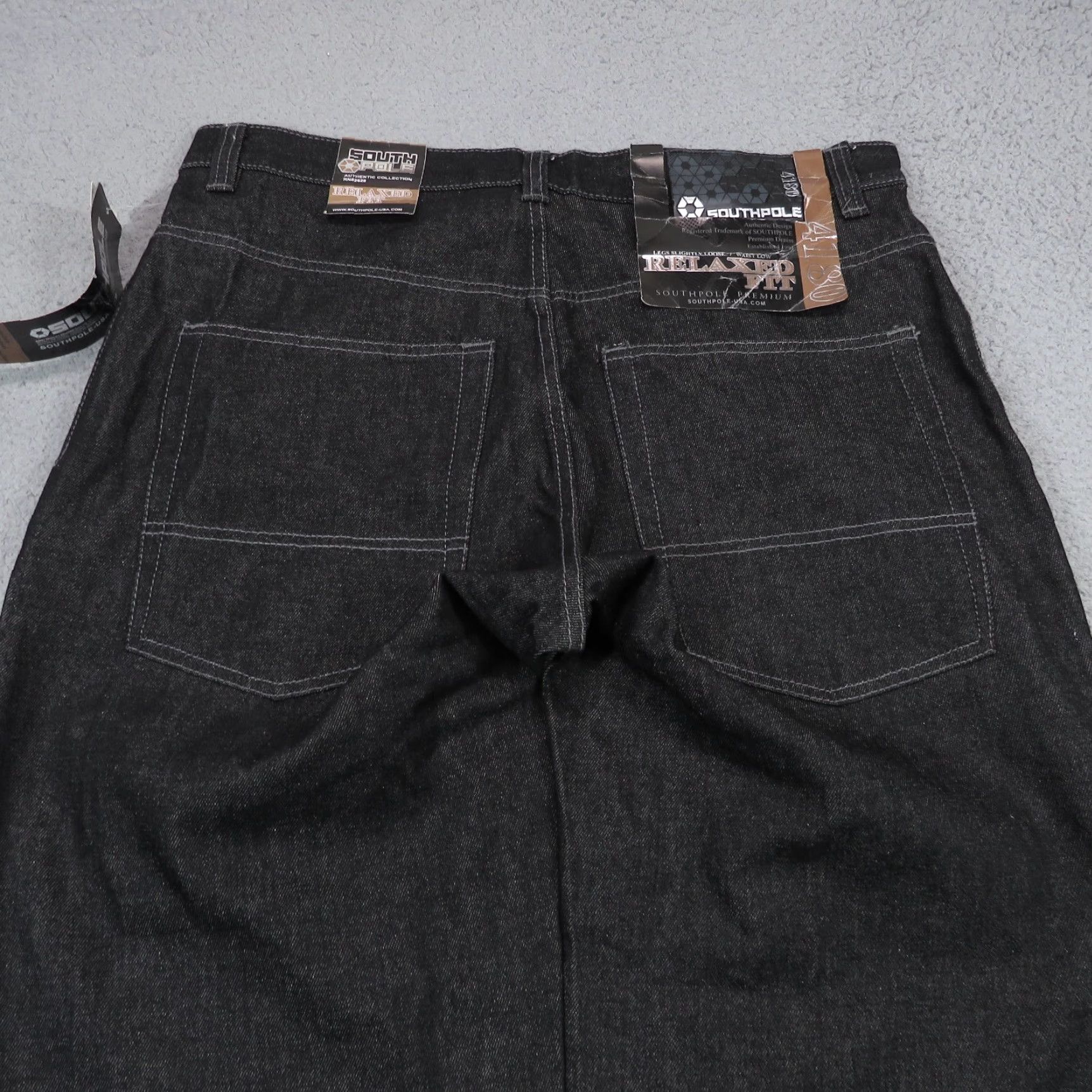 Southpole VINTAGE Southpole Baggy Jeans Mens 38 Y2K Black Grunge Skater Wide 10" Leg Opening Pipes 5-Pocket Denim Jeans Mens Black 90s USA Hip Hop Shoes? Size US 38 / EU 54 - 5 Thumbnail