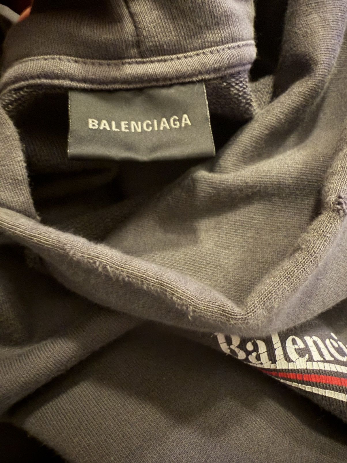 Balenciaga Balenciaga Political Campaign Distressed Oversize Hoodie Size US XS / EU 42 / 0 - 3 Thumbnail