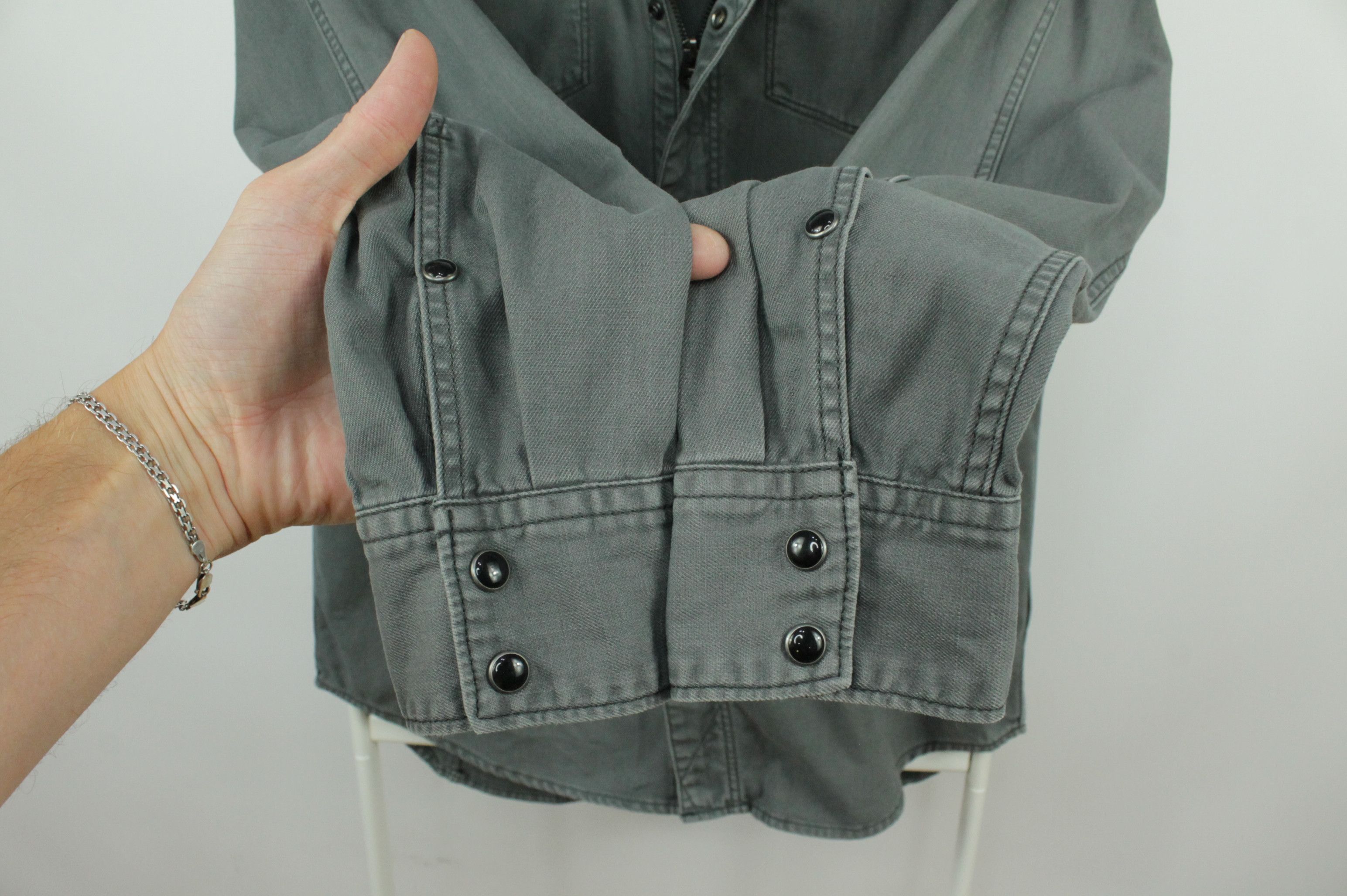 G-Star G-Star Raw Tailor Gray Denim Slim Fit Zip Shirt Size US M / EU 48-50 / 2 - 5 Thumbnail