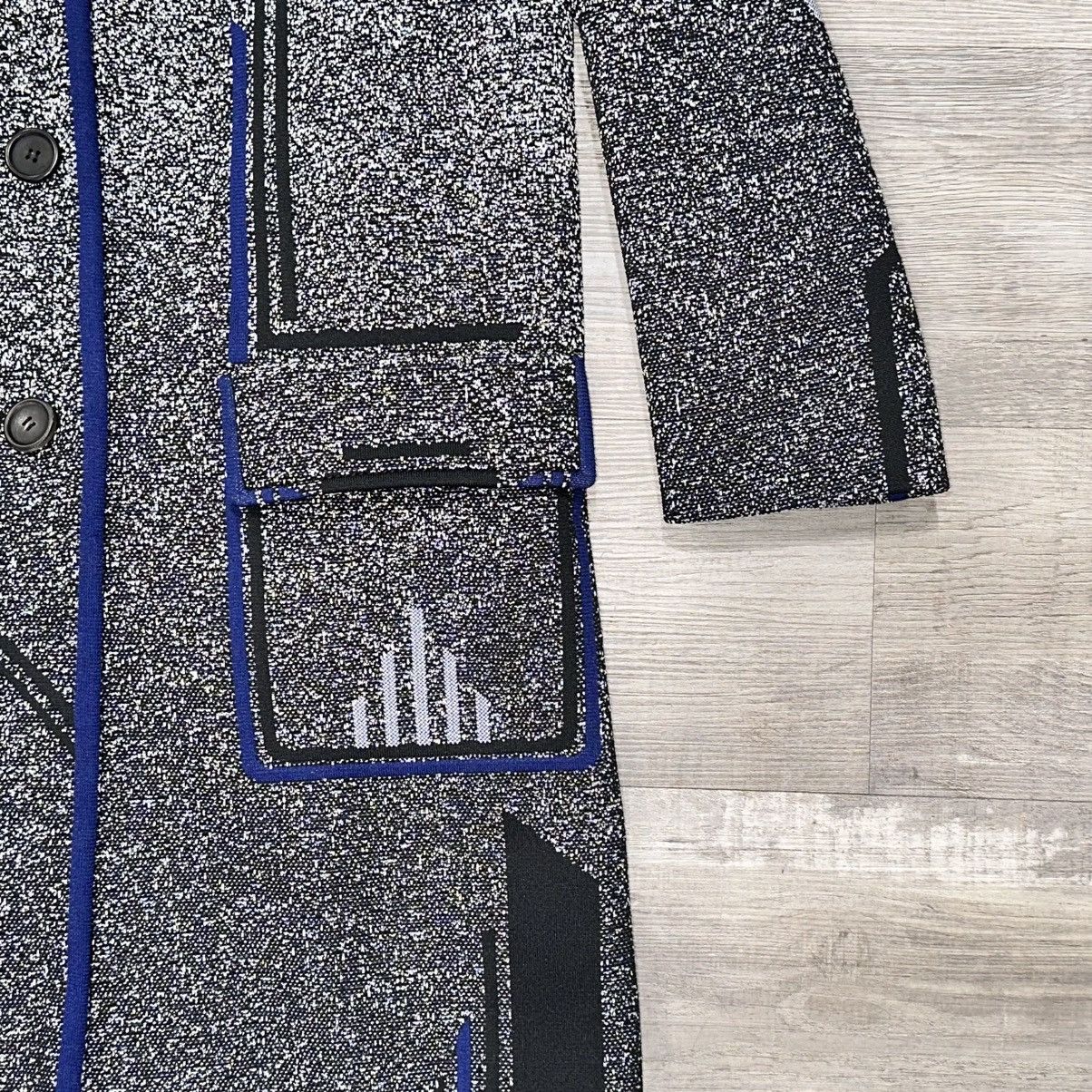 Prada NWT PRADA BLACK BLUE WHITE LONG JACQUARD COAT SIZE 4O IT Size US XXS / EU 40 - 3 Thumbnail