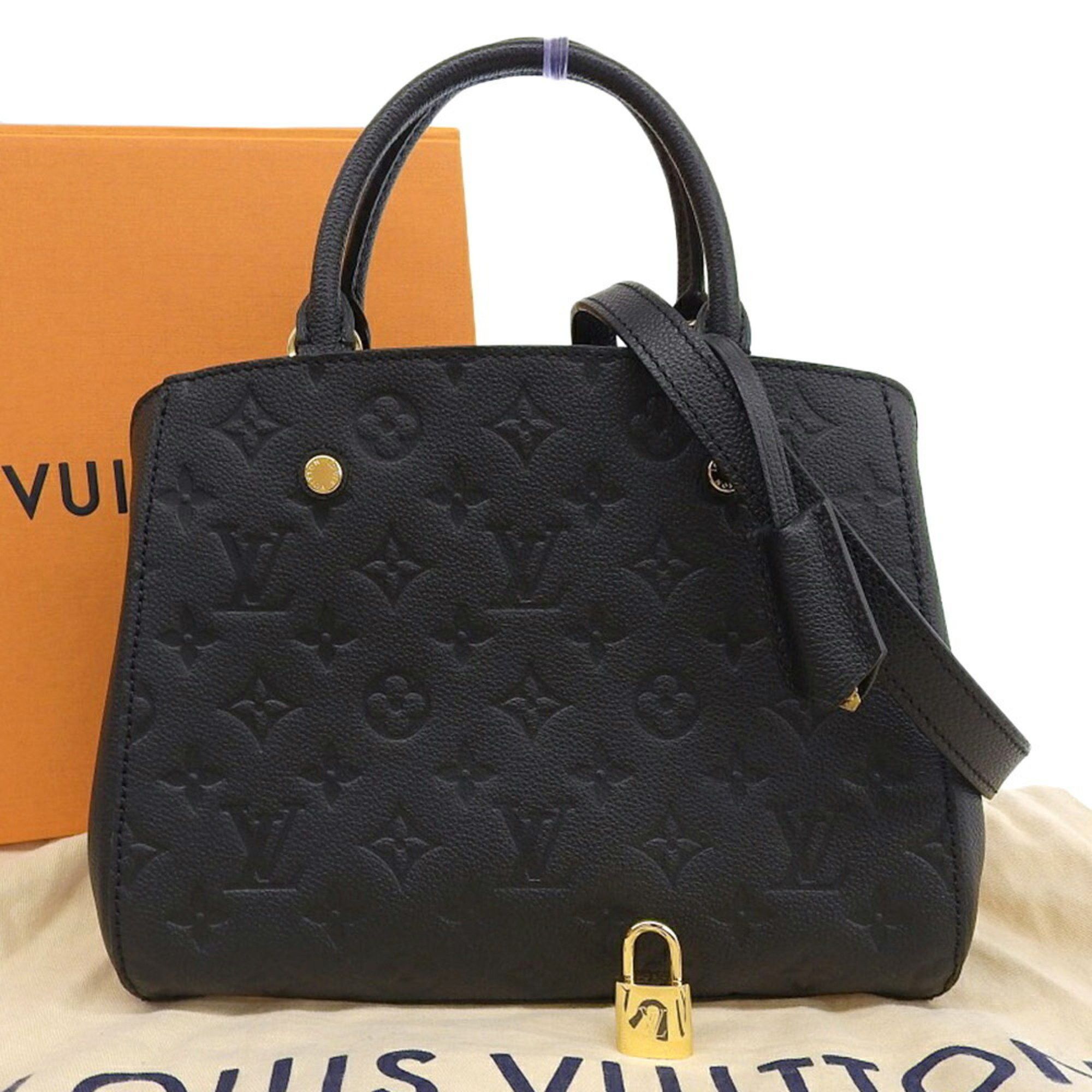 Louis Vuitton Like new Louis Vuitton Monogram Empreinte Montaigne BB M41053 Bag Noir Size ONE SIZE - 1 Thumbnail