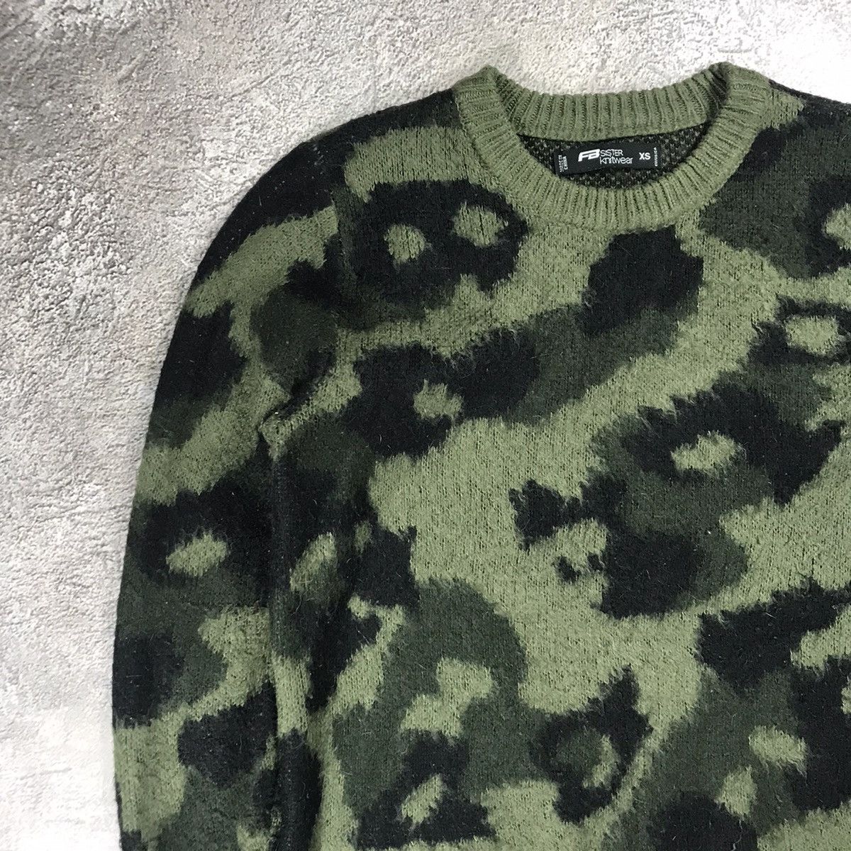If Six Was Nine Vintage Y2K ABSTRACT MOHAIR SWEATER Knitted Oversized 90s Size XS / US 0-2 / IT 36-38 - 3 Thumbnail