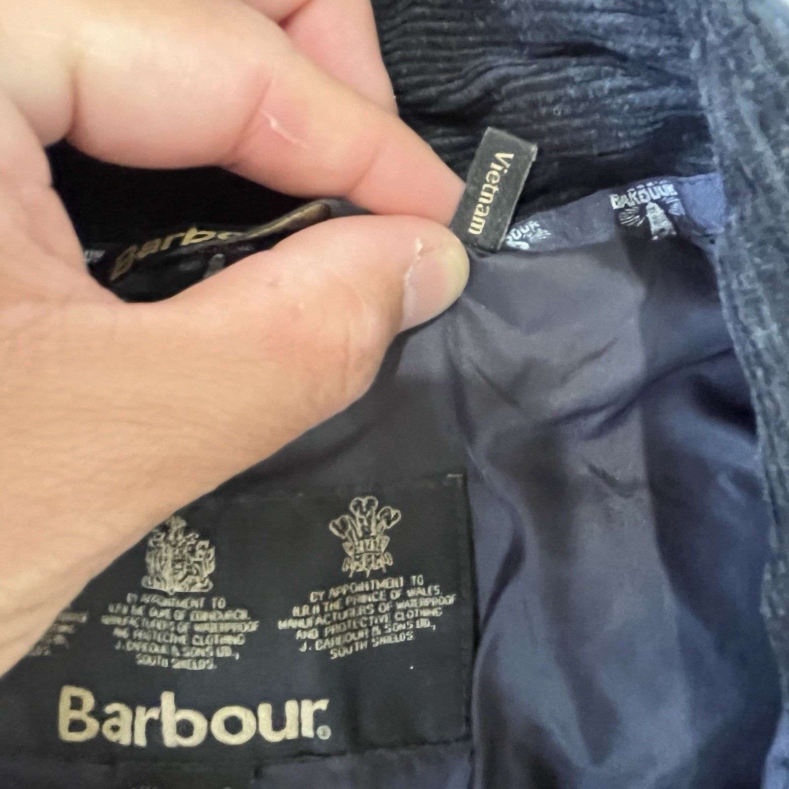 Barbour Dolostone Quilt Jacket Women's US 4 Navy Pockets