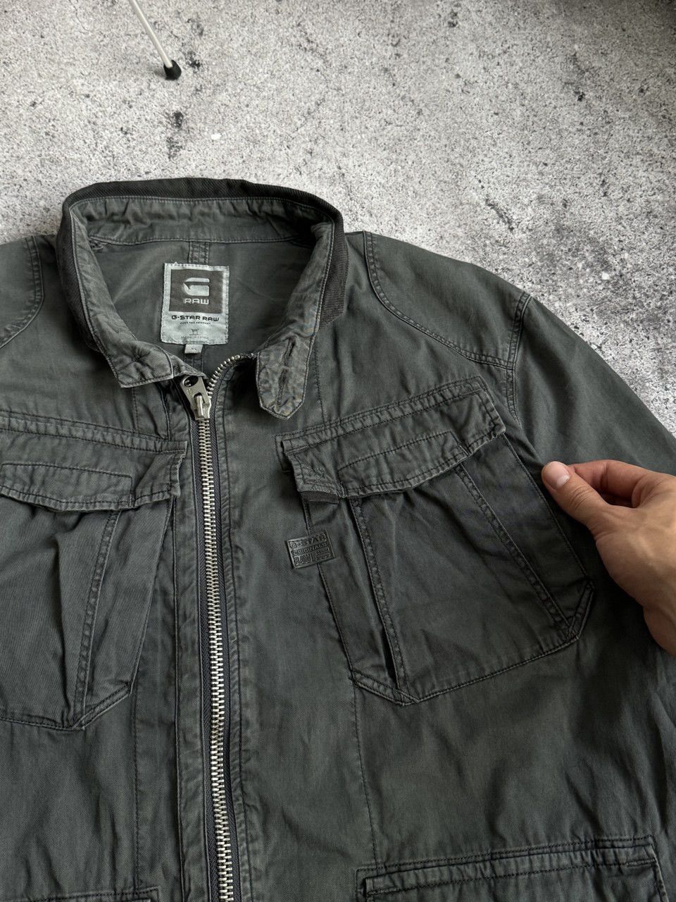 G-Star × Vintage Vintage G-Star Raw Y2K cargo military zip jacket size L XL Size US XL / EU 56 / 4 - 5 Thumbnail