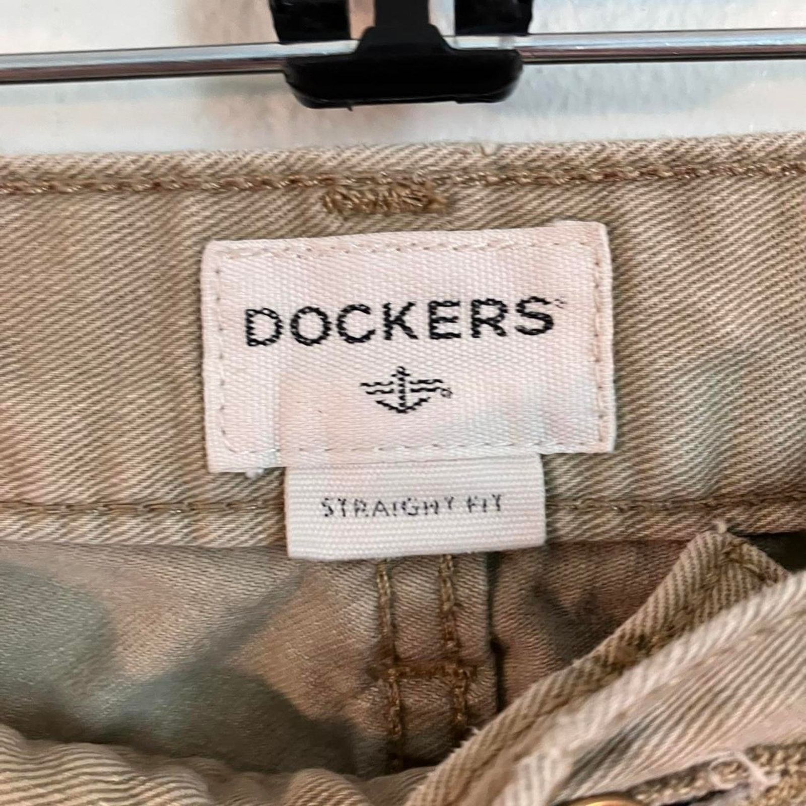 Dockers Dockers Straight Fit Tan Distressed Chino Pants Size US 36 / EU 52 - 3 Thumbnail