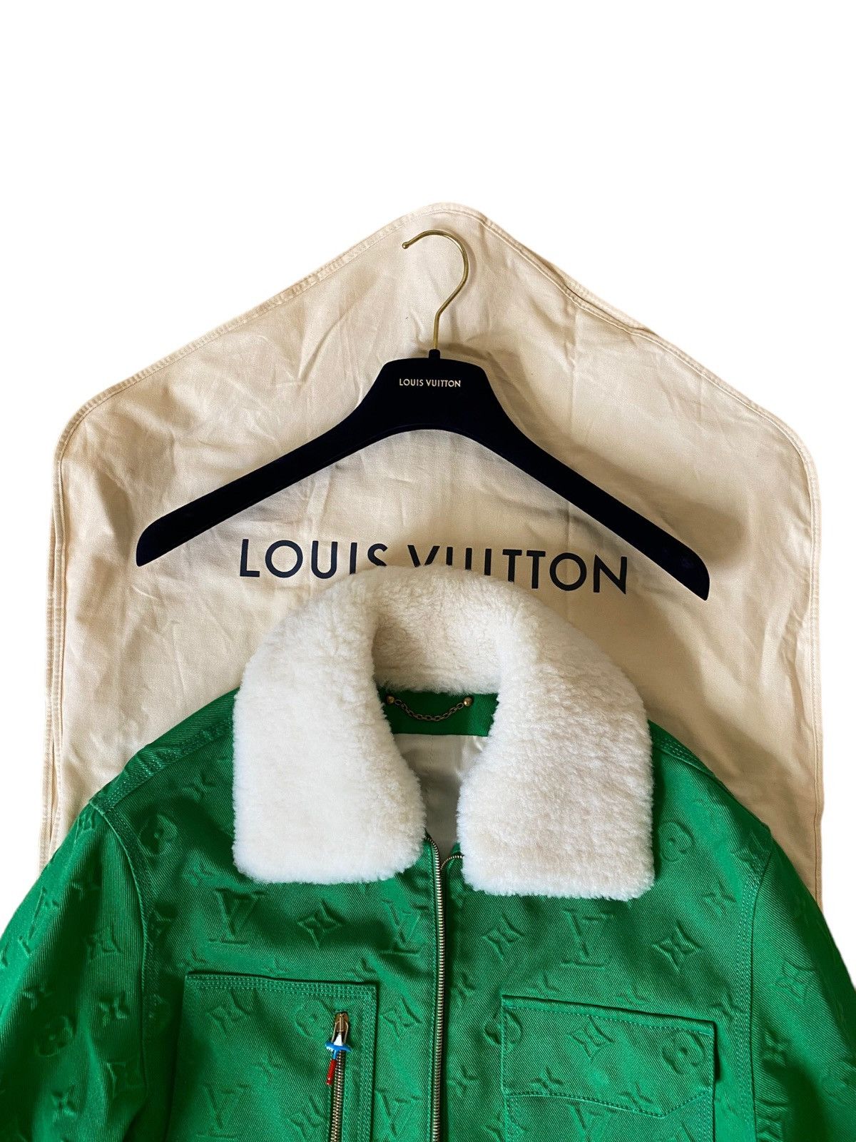 Louis Vuitton Louis Vuitton Carpenter Green 46 Denim Jacket 3D Monogram Size US S / EU 44-46 / 1 - 2 Thumbnail