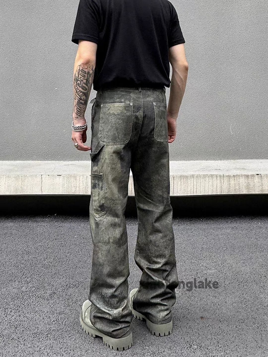 Designer × Vintage washed faded utility skate hiphop carpenter camo pants Size US 31 - 1 Thumbnail