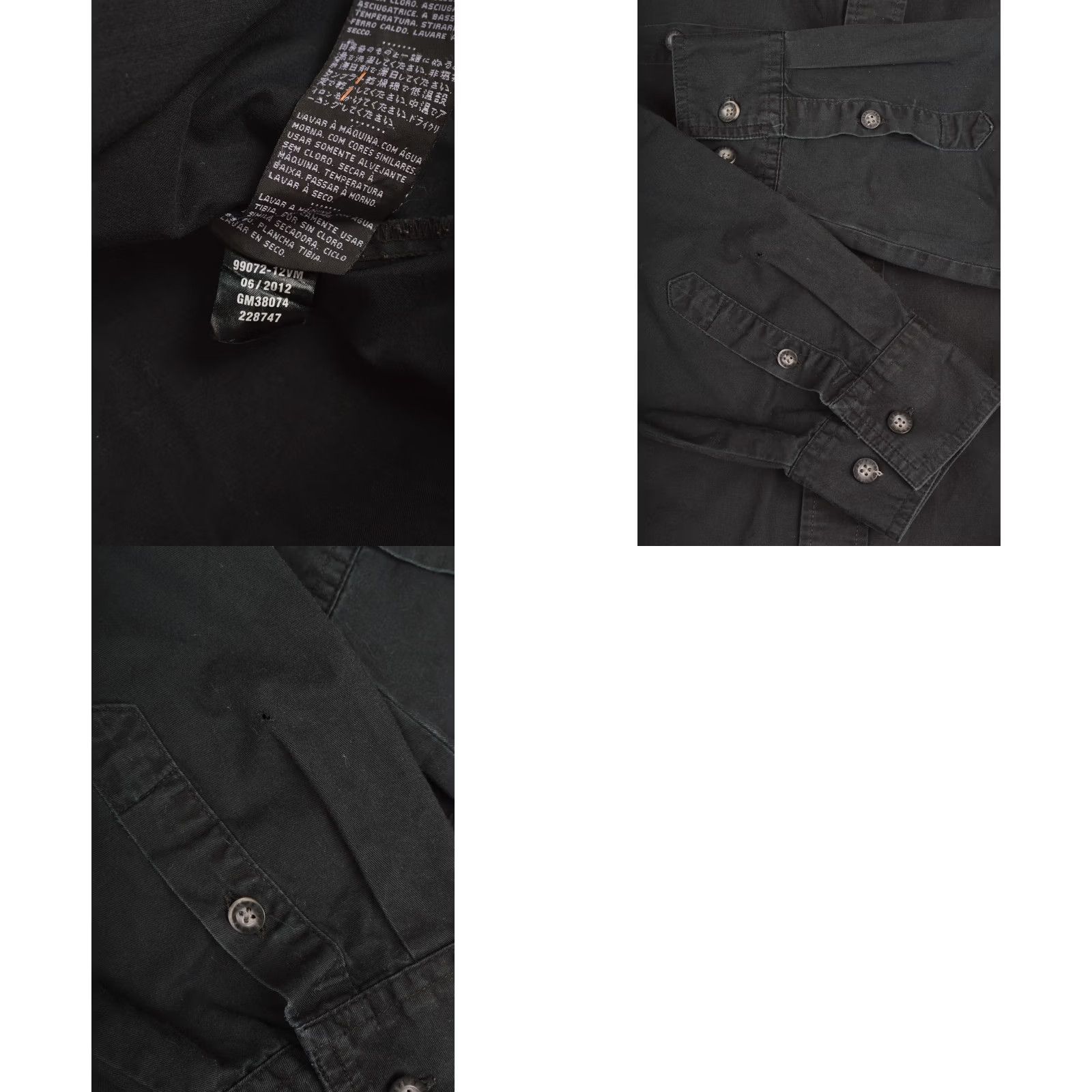 Harley Davidson Harley-Davidson Woven Tonal Flames Shirt Big Back Logo 99072-12VM XL Black Mens Button-Up Long Sleeve Cotton Size US XL / EU 56 / 4 - 8 Thumbnail