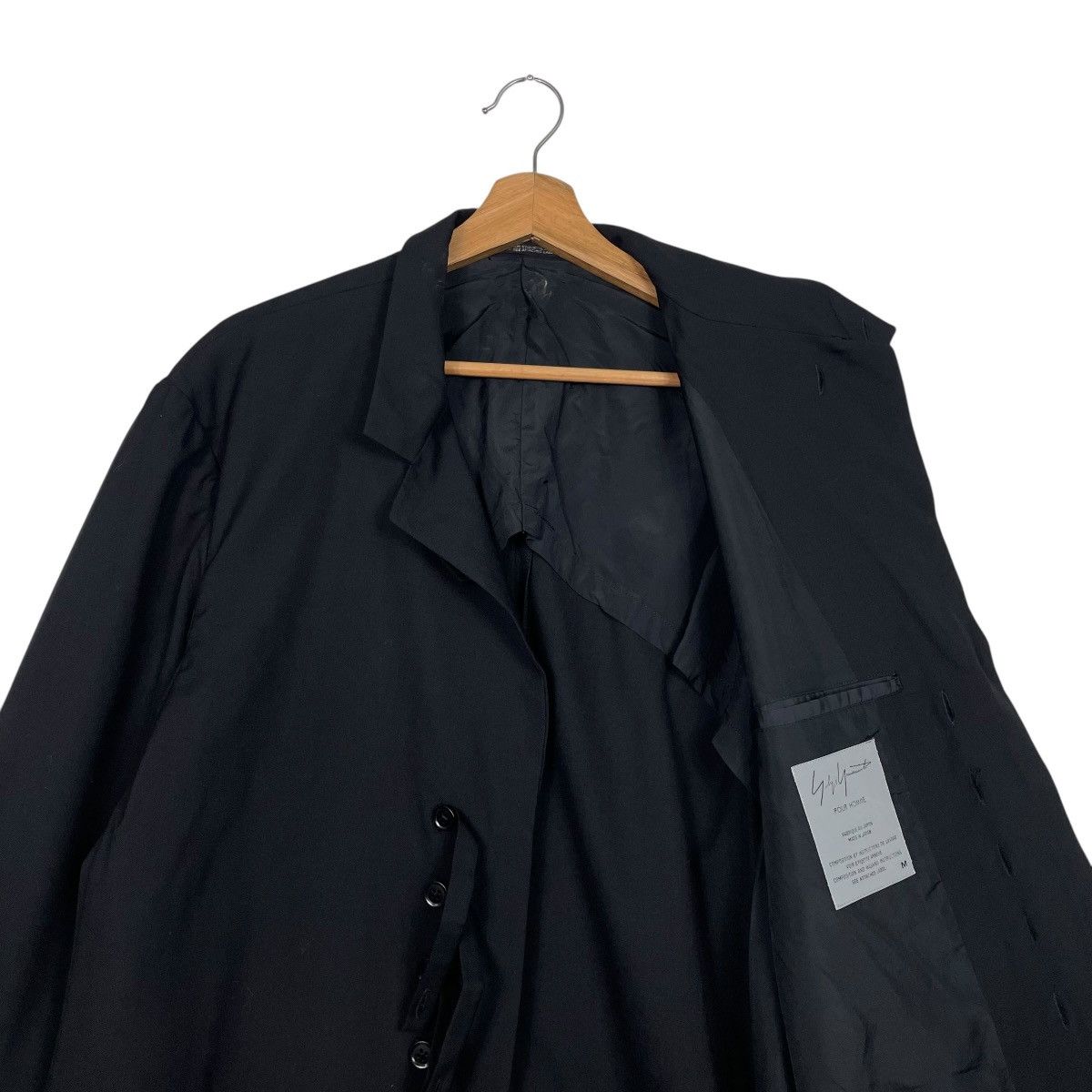 Yohji Yamamoto Vintage 90s Yohji Yamamoto Pour Homme Wool Gabardine Jacket Size US M / EU 48-50 / 2 - 10 Thumbnail