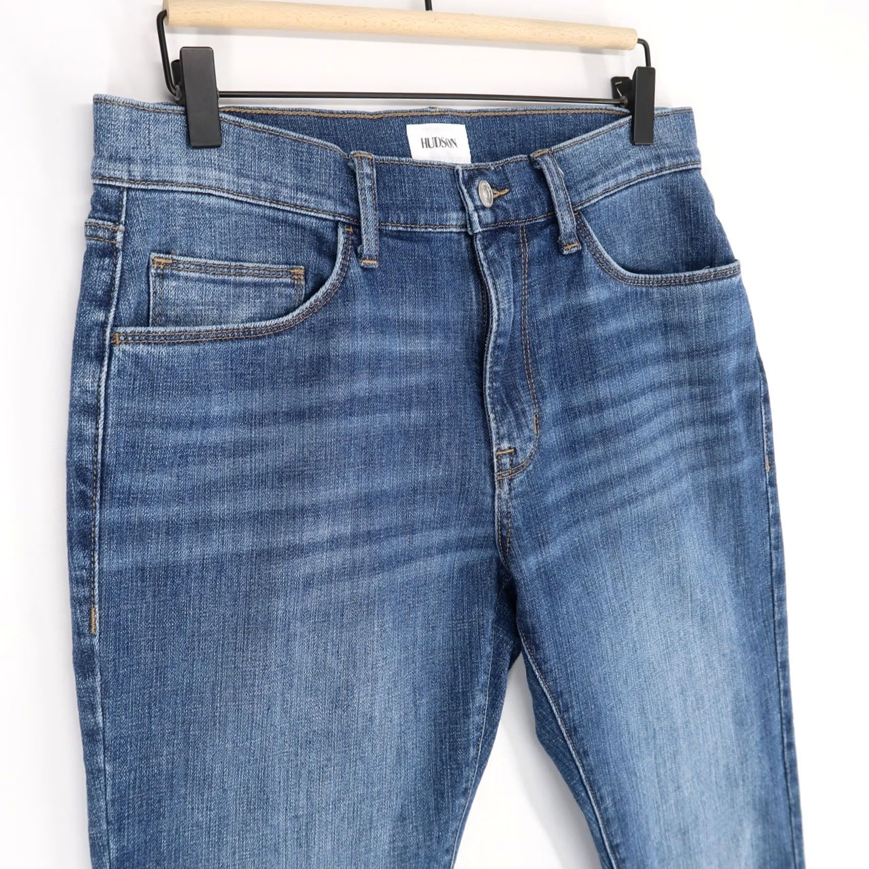 Hudson Hudson Jeans Mens 32 Blue Skinny Stretch Five Pocket Zip Fly Jeans Size US 32 / EU 48 - 3 Thumbnail