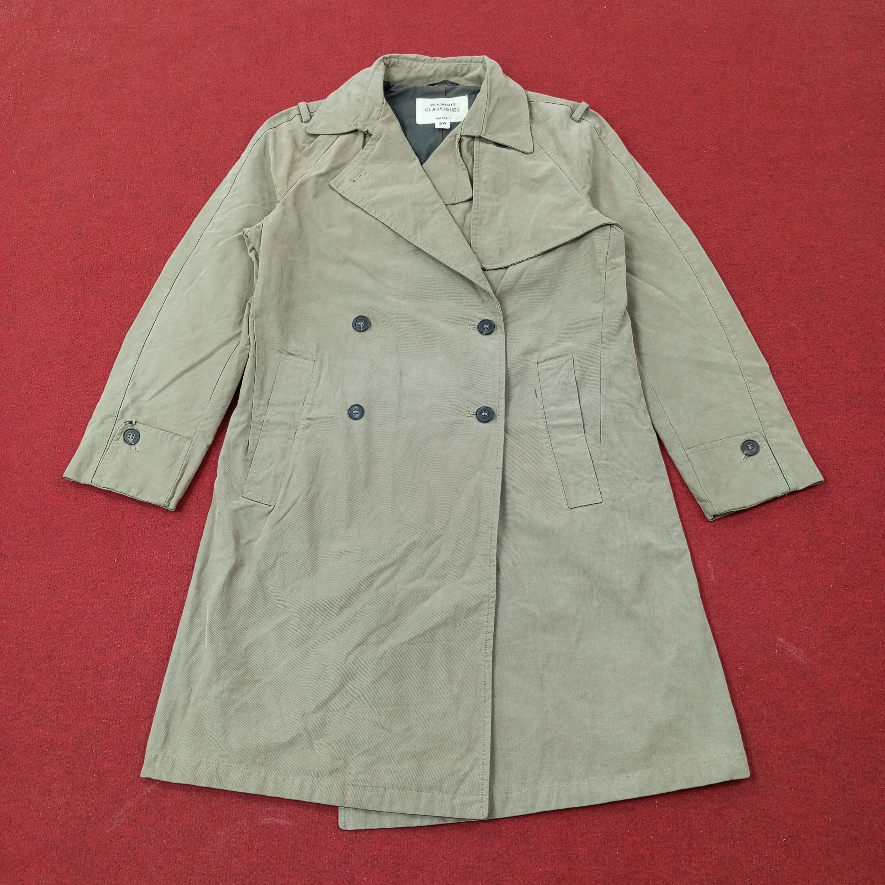 Vintage Vetements Classiques Fashion Brand Trench Jacket c242n24 Size US M / EU 48-50 / 2 - 1 Thumbnail