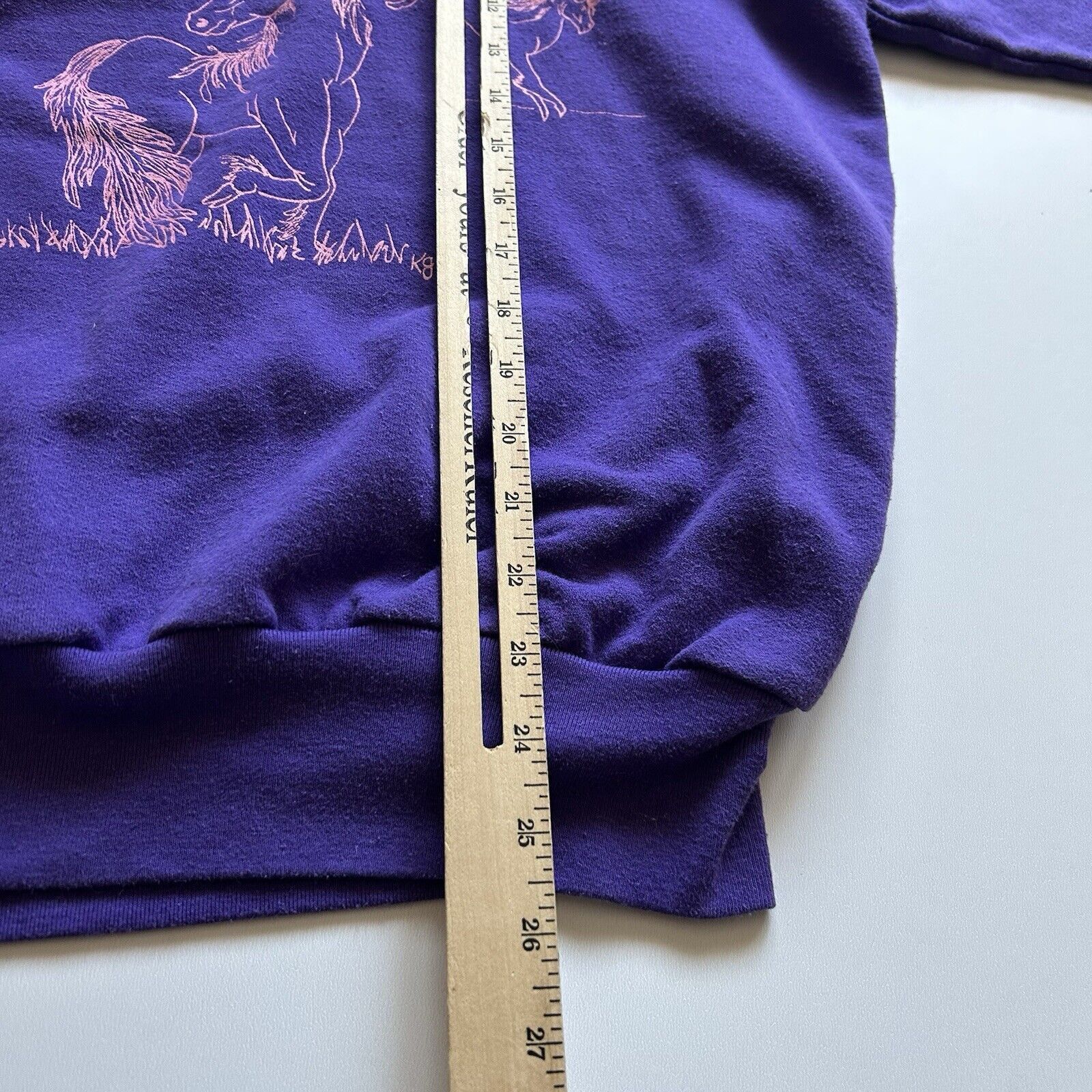 Vintage Vintage 90s Unicorn Mythical Art Crewneck Small Purple Rare Size US S / EU 44-46 / 1 - 4 Thumbnail
