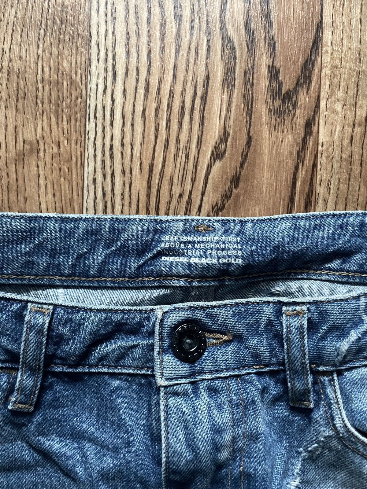 Diesel Diesel Black Gold Distressed Flared Denim Jeans Size US 28 / EU 44 - 4 Thumbnail