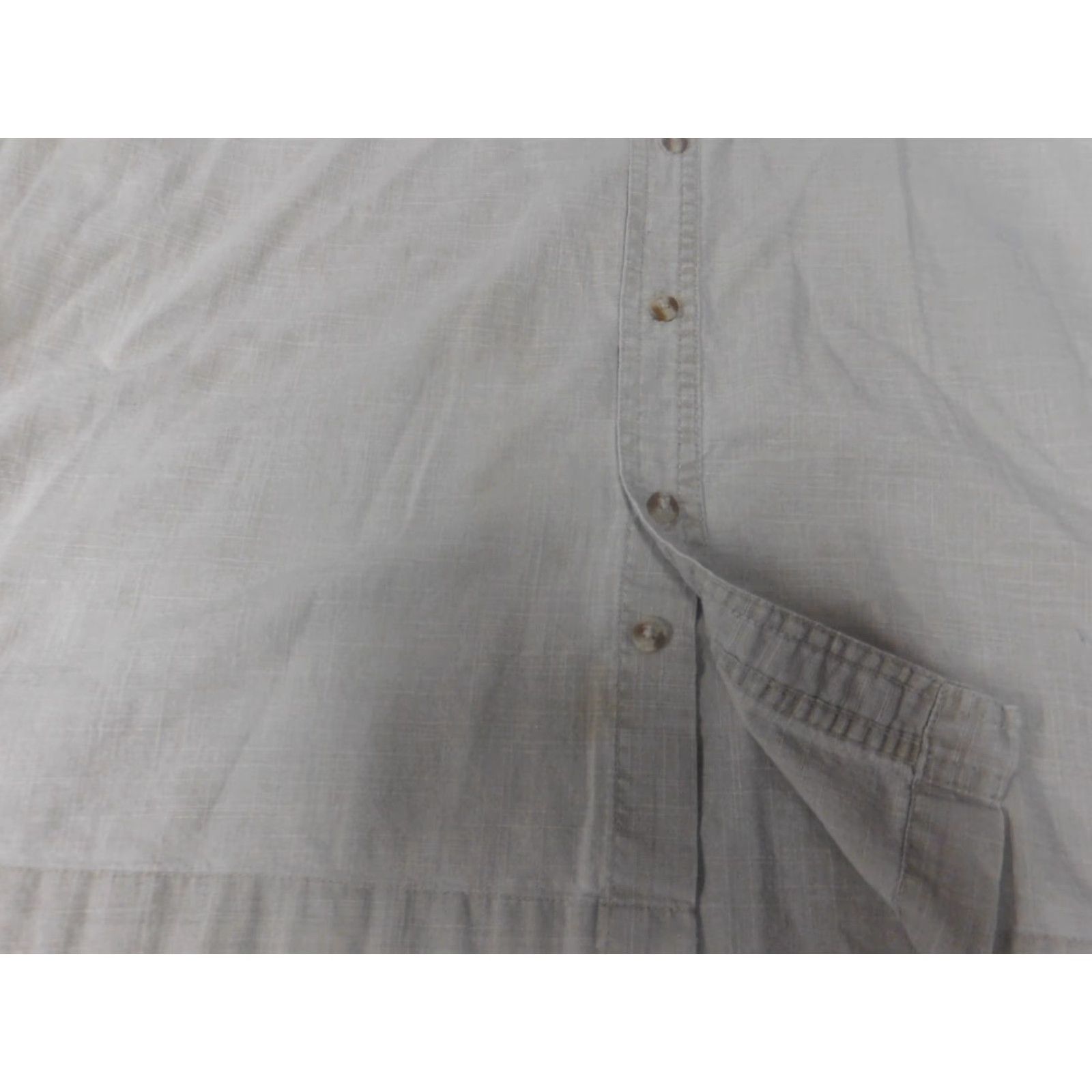 Faded Glory Faded Glory Shirt Small Beige Button-Down Mens Regular Short Sleeve Cotton Denim Surf Button-Up Collared Casual Size US S / EU 44-46 / 1 - 5 Thumbnail