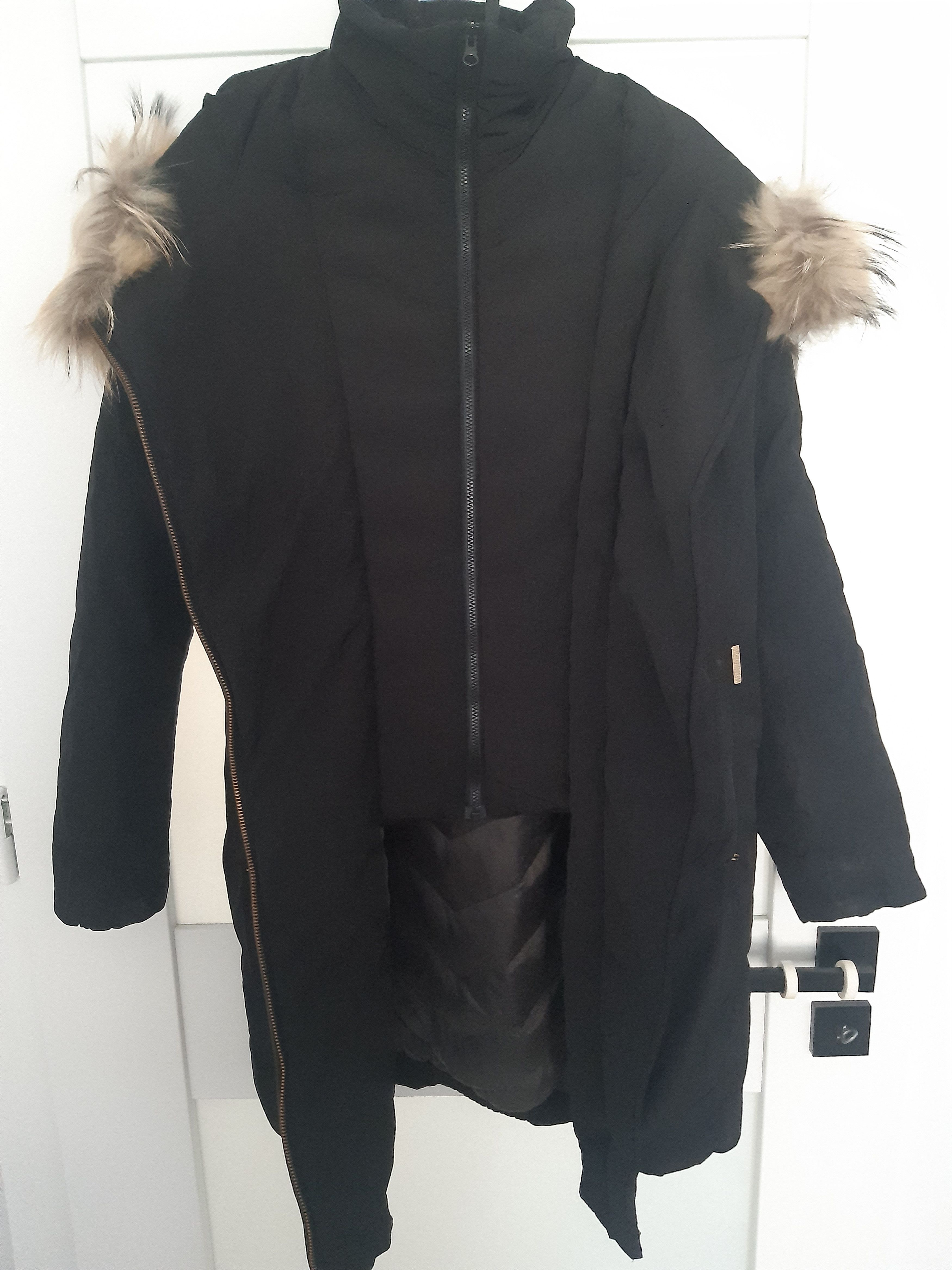 Woolrich Woolen Mills Black Long womens jacket Size S / US 4 / IT 40 - 2 Thumbnail