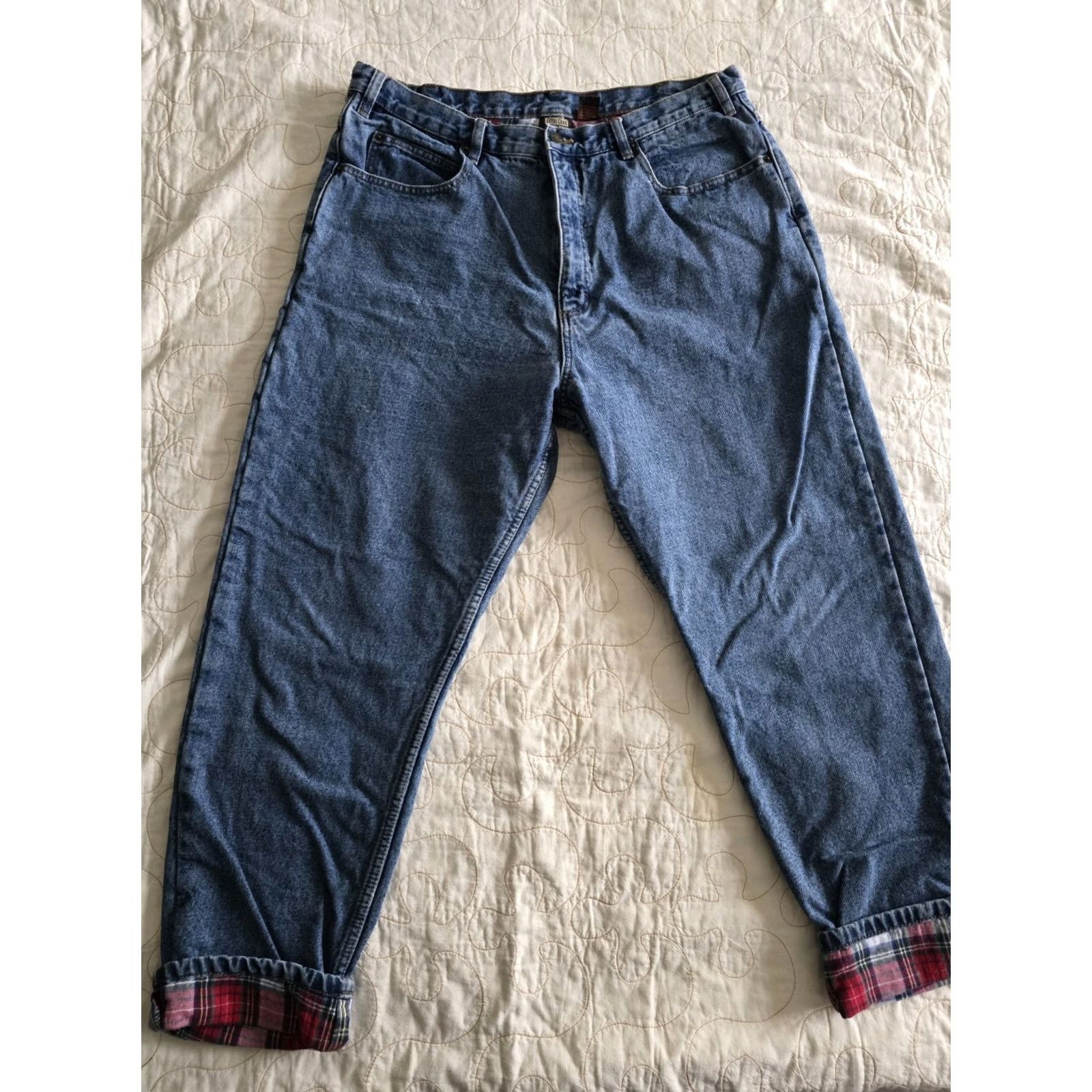 Vintage VINTAGE Guide Gear Flannel Lined Mom Jeans Womens 20W Plus Size High Rise 36x30 1990s Cotton Nature Girl Mens/Womens Size 42" / US 20 - 3 Thumbnail