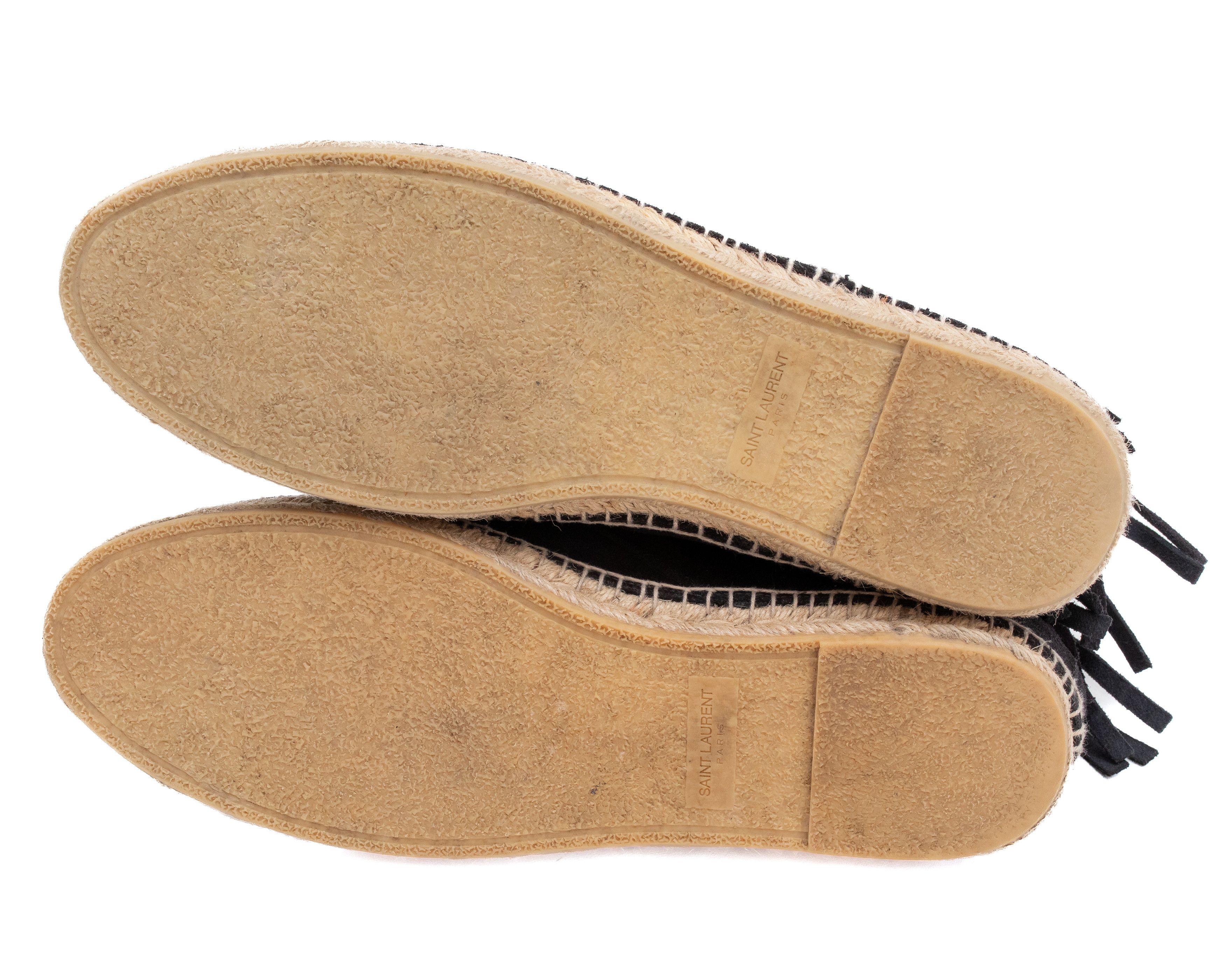 Saint Laurent Paris SAINT LAURENT Lace-Up Fringed Espadrilles Size US 12 / EU 45 - 6 Thumbnail