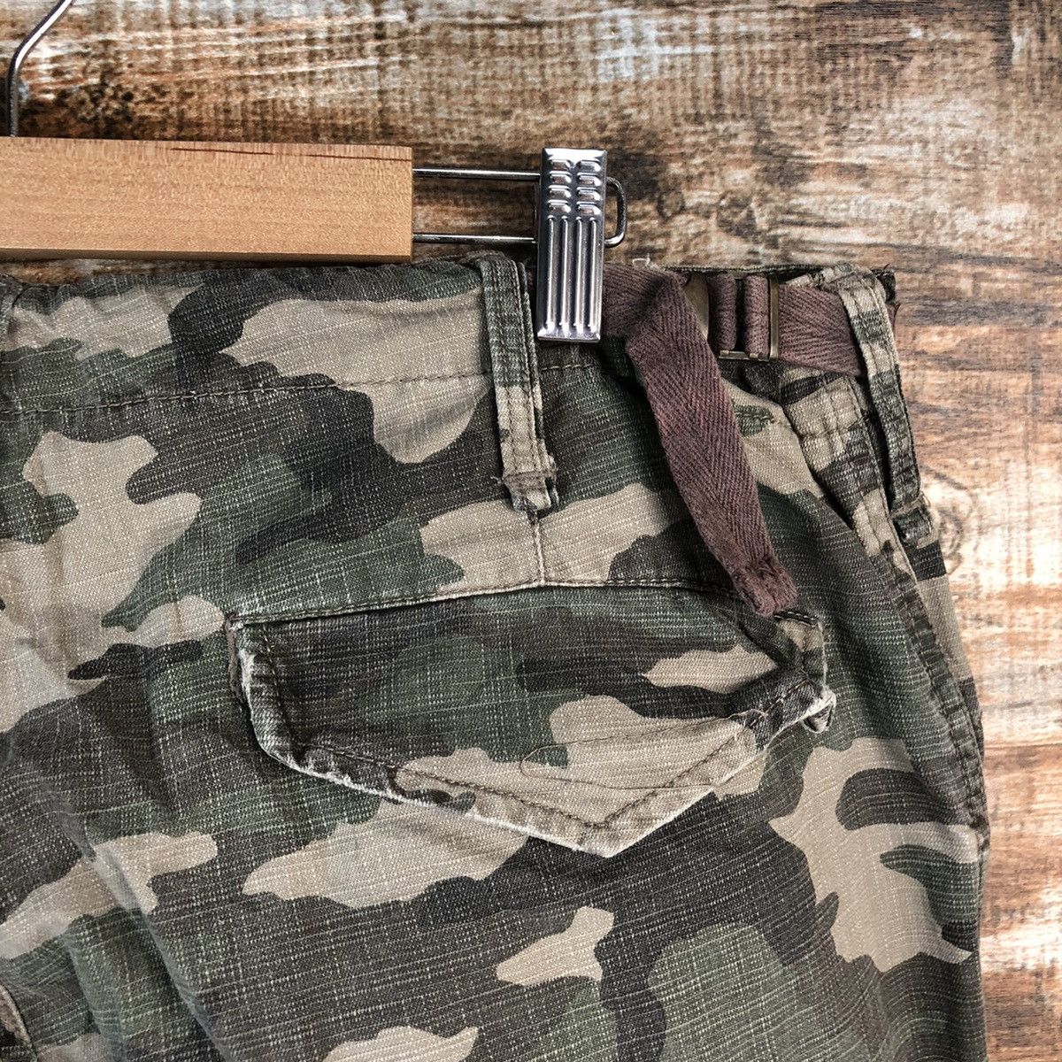 Japanese Brand DL Rush Hour Camo Green Cargo Multipocket Pants #C212 Size US 34 / EU 50 - 17 Thumbnail