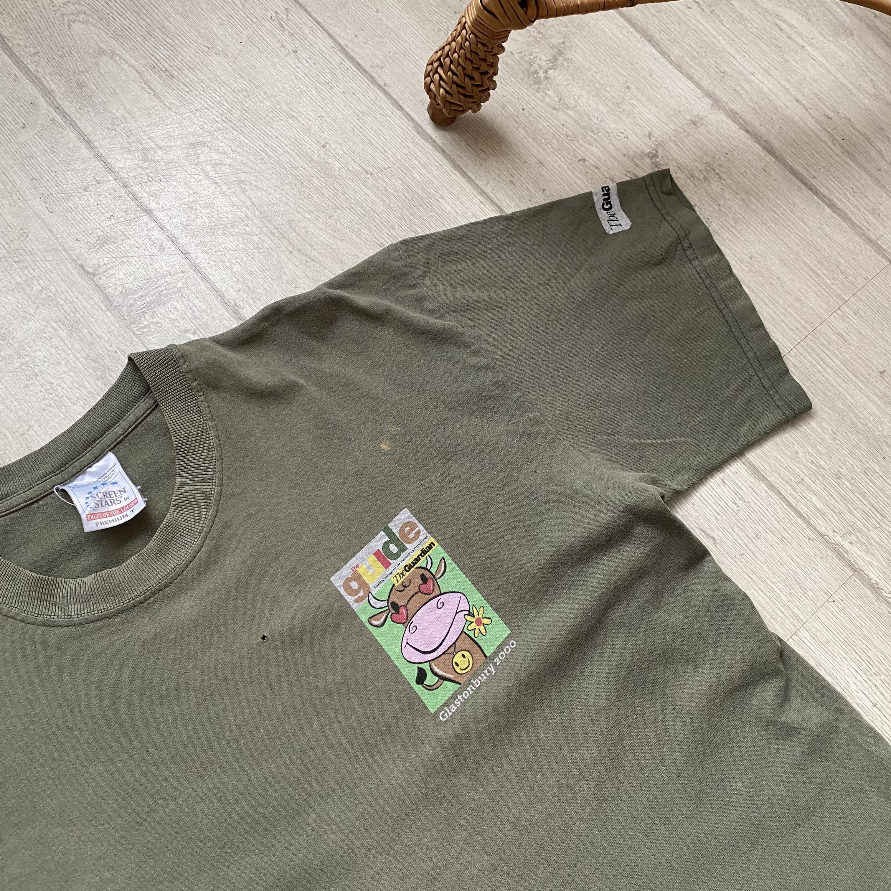 Band Tees Vintage 2000s Glastonbury Festival Tee Cow logo the Guardian Size US M / EU 48-50 / 2 - 7 Thumbnail