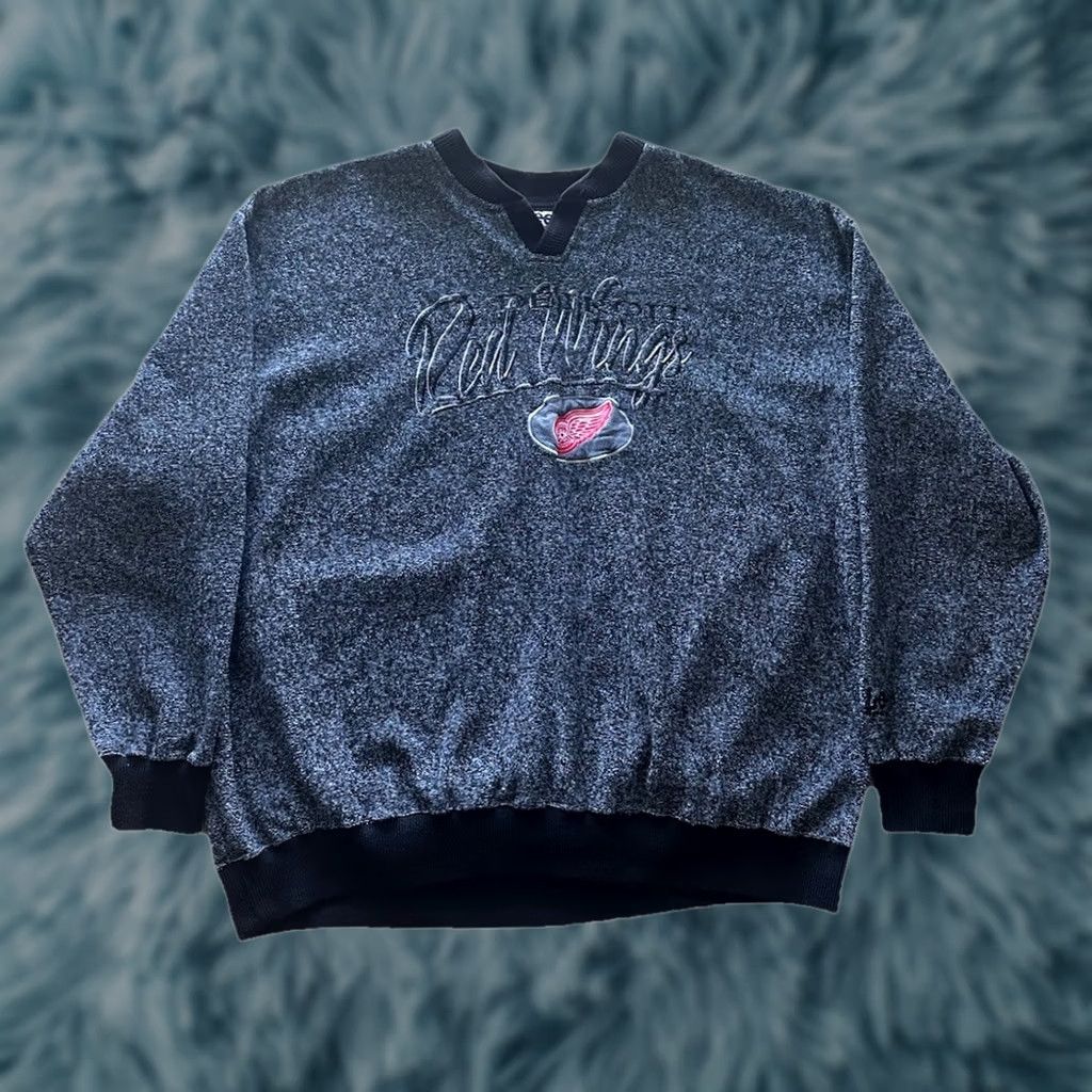 Lee VINTAGE 90s Detroit Red Wings Lee Sweatshirt Embroidered NHL Hockey Gray XXL Men Crew Neck Pullover Sweatshirt Size US XXL / EU 58 / 5 - 1 Thumbnail