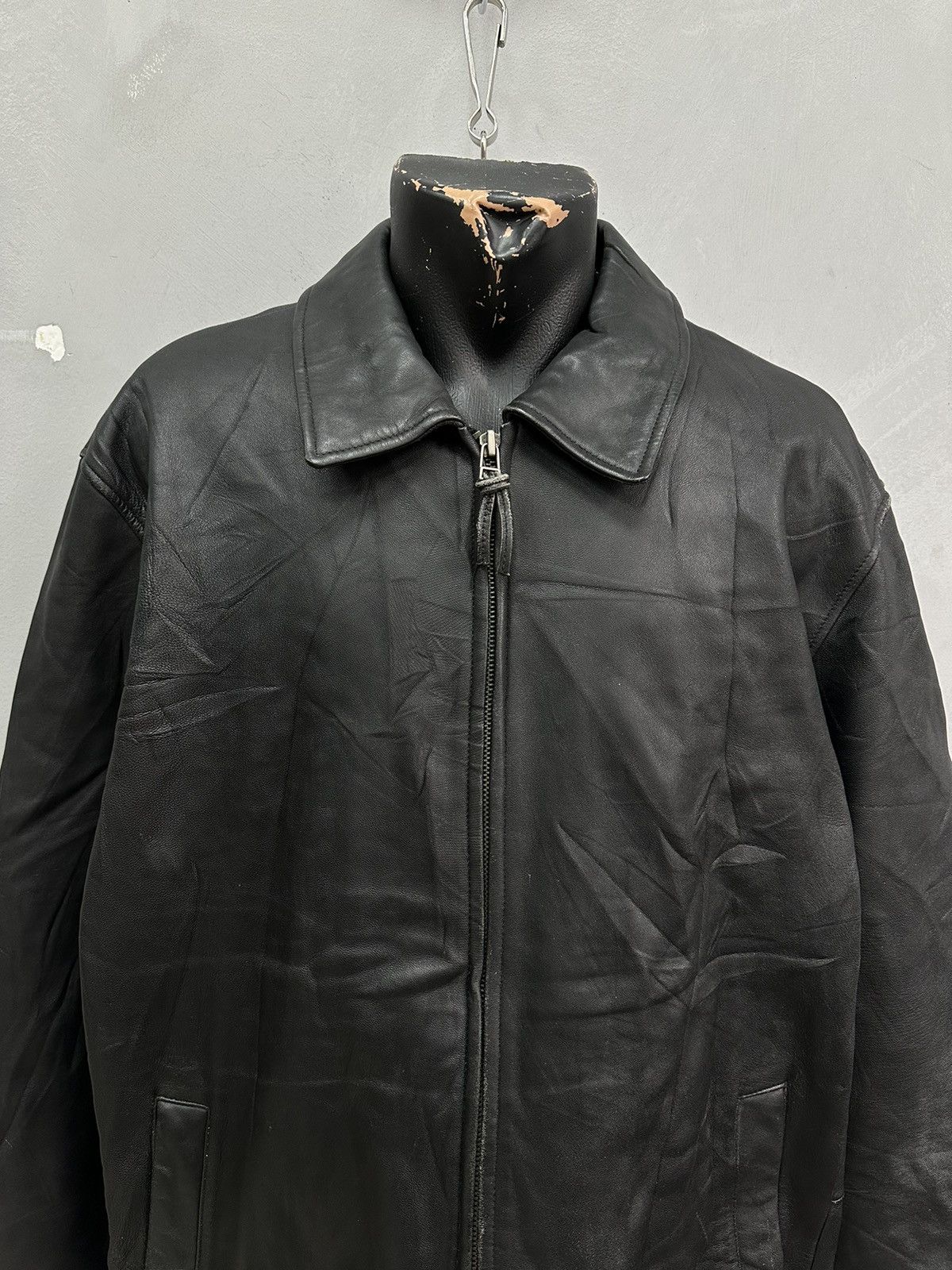 Savile Row Vintage Leather Jacket Cropped Rick Owens Style Diesel Rare Size US XL / EU 56 / 4 - 2 Thumbnail