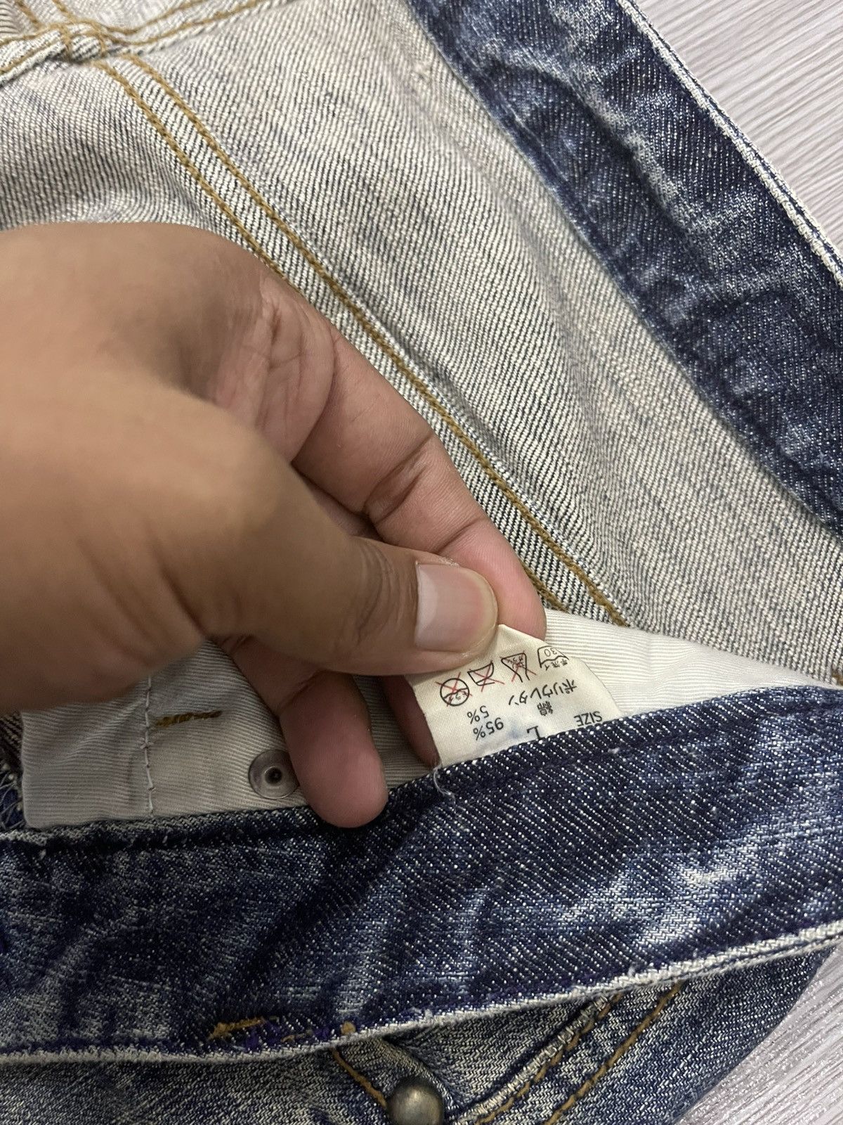 Global Work × Japanese Brand Boro studded Distressed Global Work denim Size US 33 - 8 Thumbnail