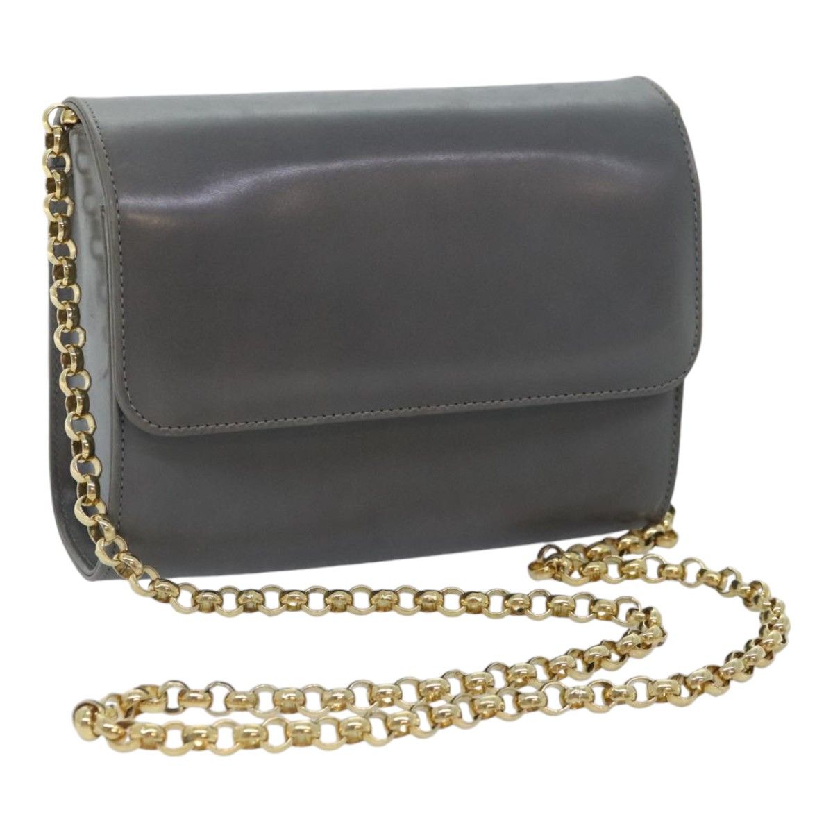 Salvatore Ferragamo Grey Leather Shoulder Bag (Pre-Owned) Size ONE SIZE - 1 Thumbnail