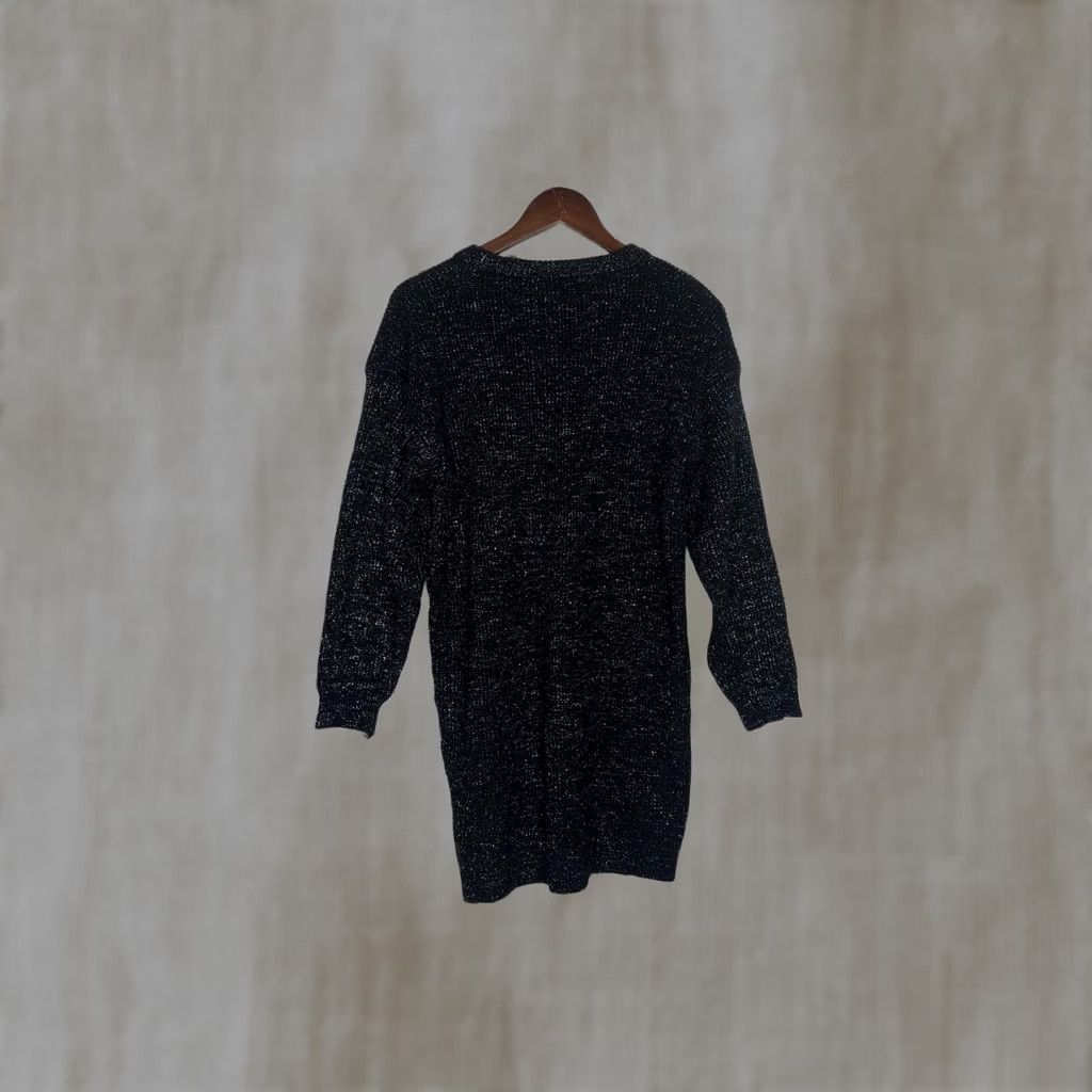 Vintage VINTAGE Gitano Plus Size Black Metallic Knit Sweater Dress Size 38 3X Women Knit sweater dress Mens? Size XXL / US 16-18 / IT 52-54 - 1 Thumbnail