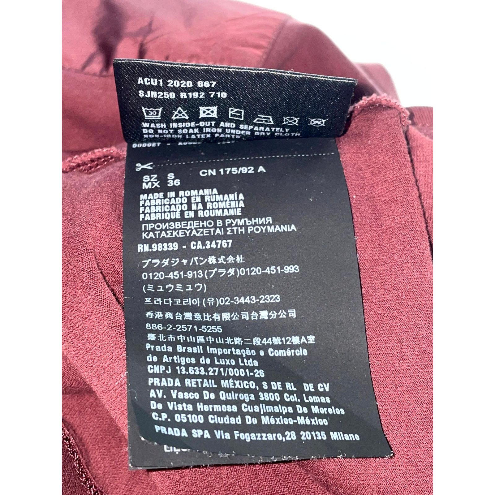 Prada Prada Logo Maroon Tee Size US S / EU 44-46 / 1 - 5 Thumbnail
