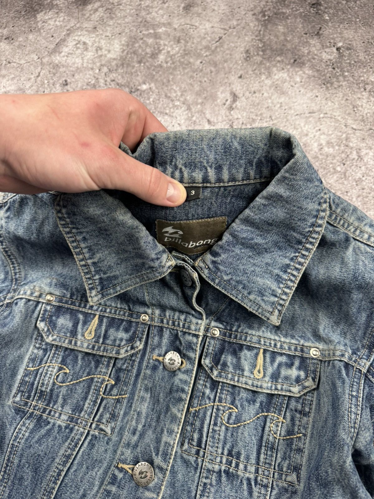 Billabong × Vintage VINTAGE BILLABONG Y2K JAPANESSE DENIM JACKET 90’s RARE❗️ Size S / US 4 / IT 40 - 4 Thumbnail