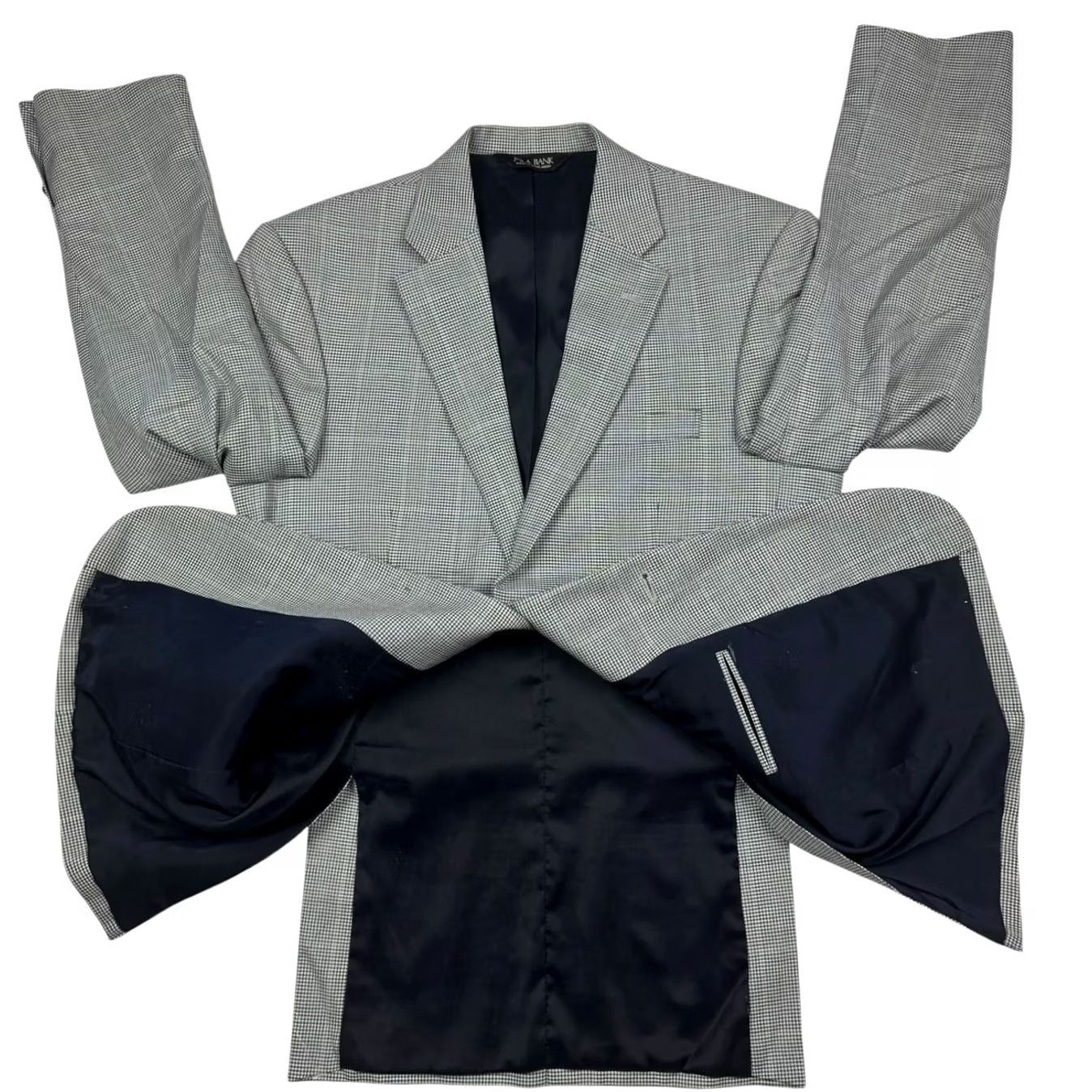 Jos. A. Bank Jos. A. Bank Traveler's Men's 100% Wool Blazer Jacket Gray 38R Size 38R - 3 Thumbnail