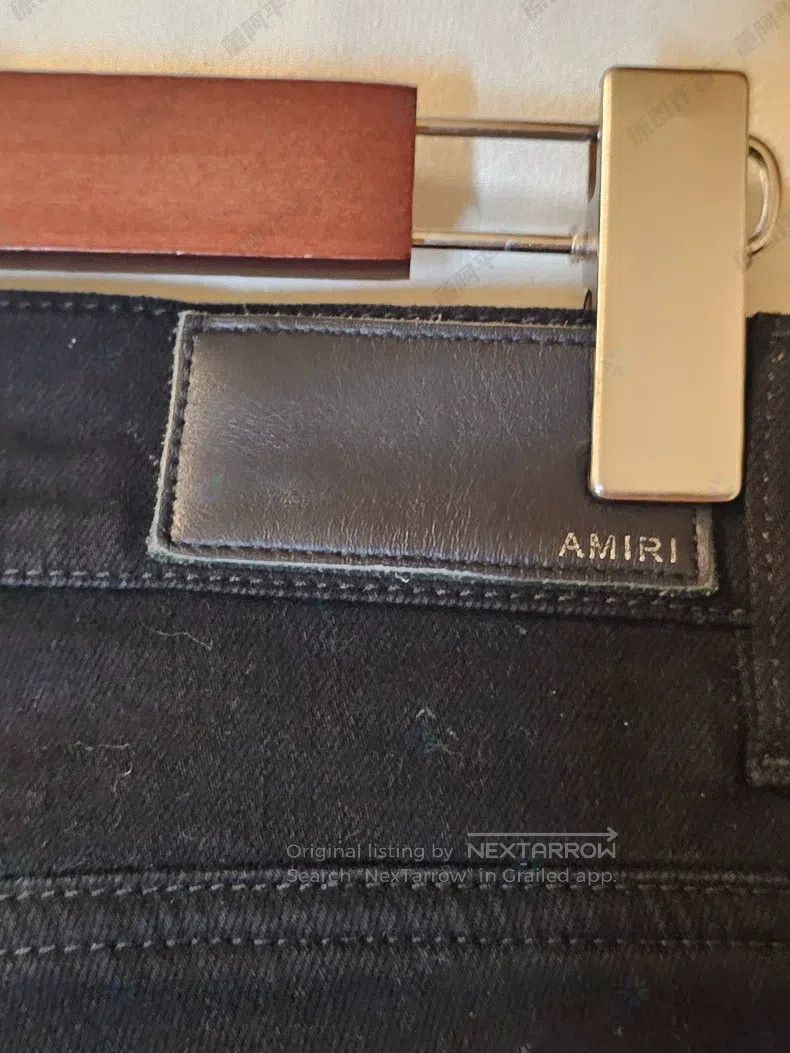 Amiri Amiri Black Knee Destruction Denim Jeans Size US 31 - 5 Thumbnail