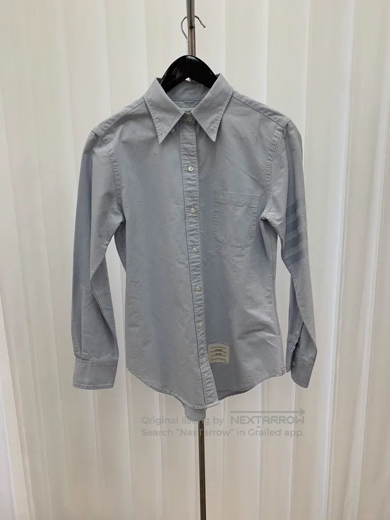 Thom Browne Thom Browne Classic Lapel Oxford Cotton Blue Long-Sleeve S Size US XS / EU 42 / 0 - 1 Thumbnail