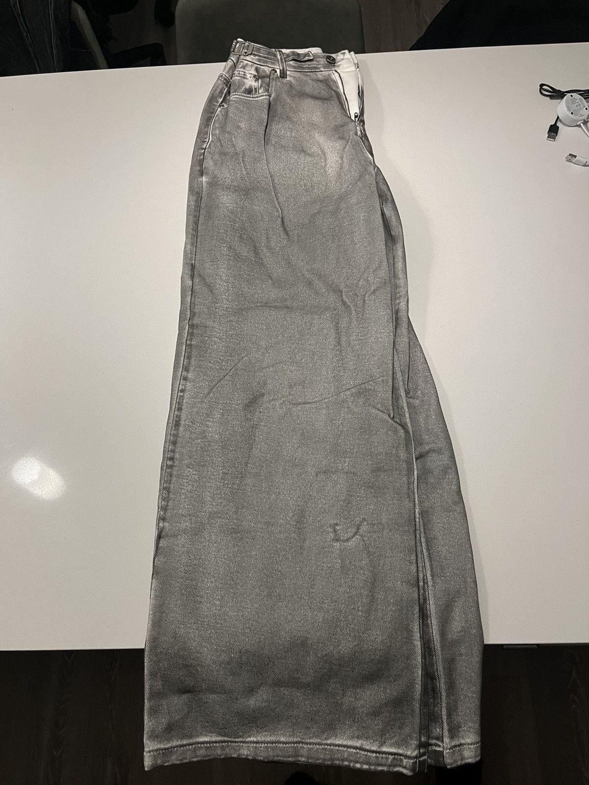 Japanese Brand × Vintage Rubbing Straight Leg Loose Denim Pants Size US 32 / EU 48 - 2 Thumbnail