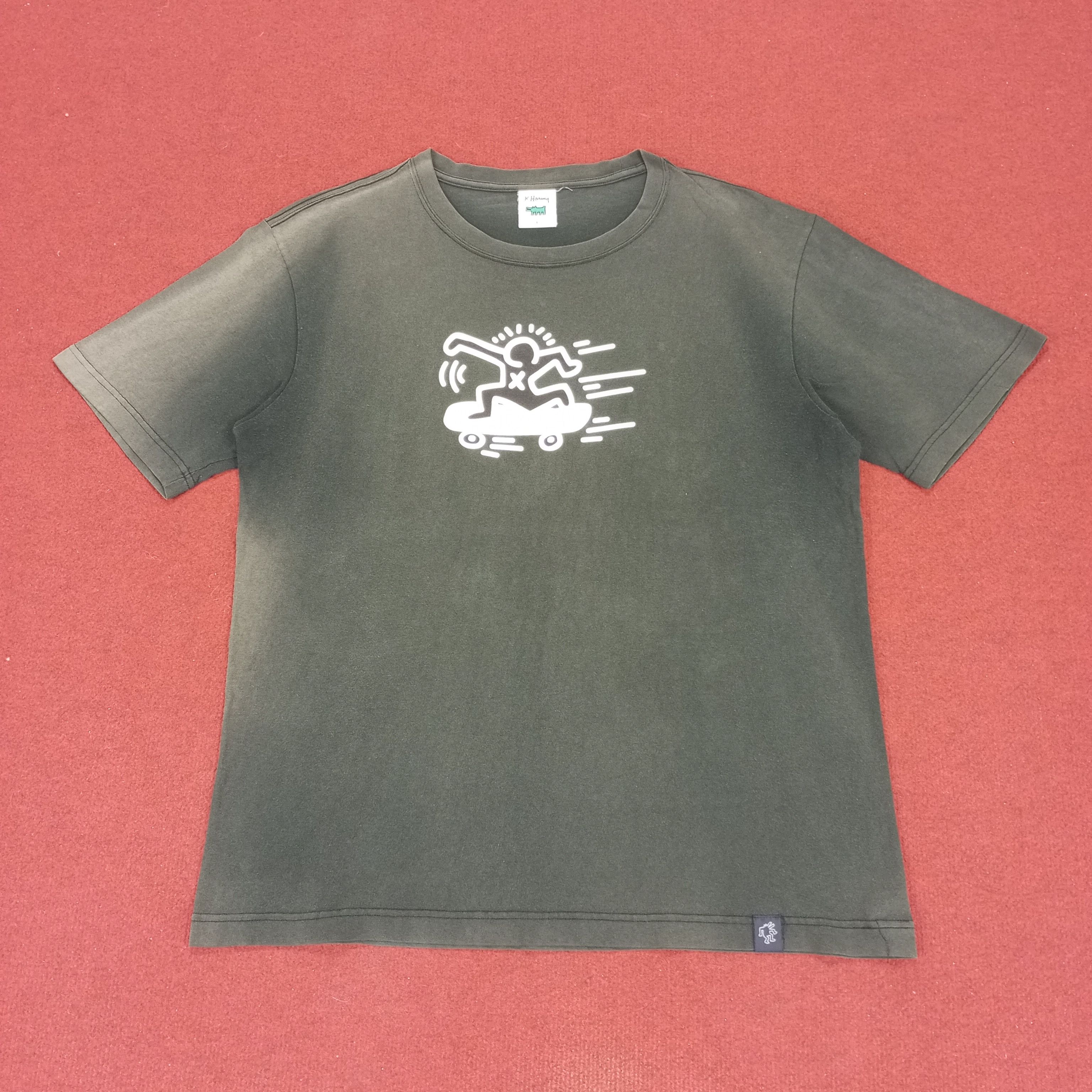 Keith Haring × Vintage Keith Haring Skater Style Faded Distressed Tshirt Size US L / EU 52-54 / 3 - 1 Thumbnail