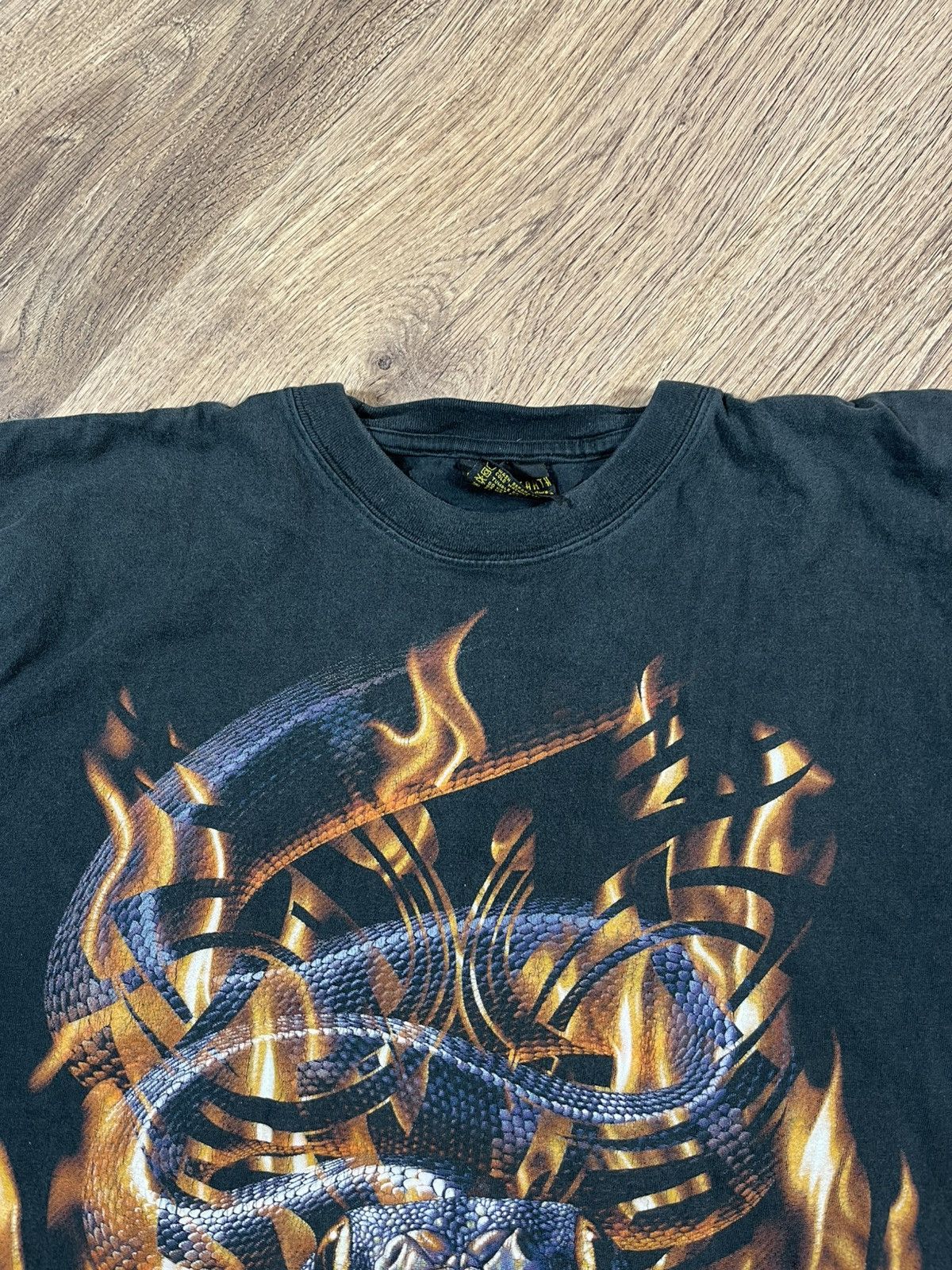 Other Vintage 90s Rattlesnake in Flames 🔥 T Shirt Size US XL / EU 56 / 4 - 4 Thumbnail