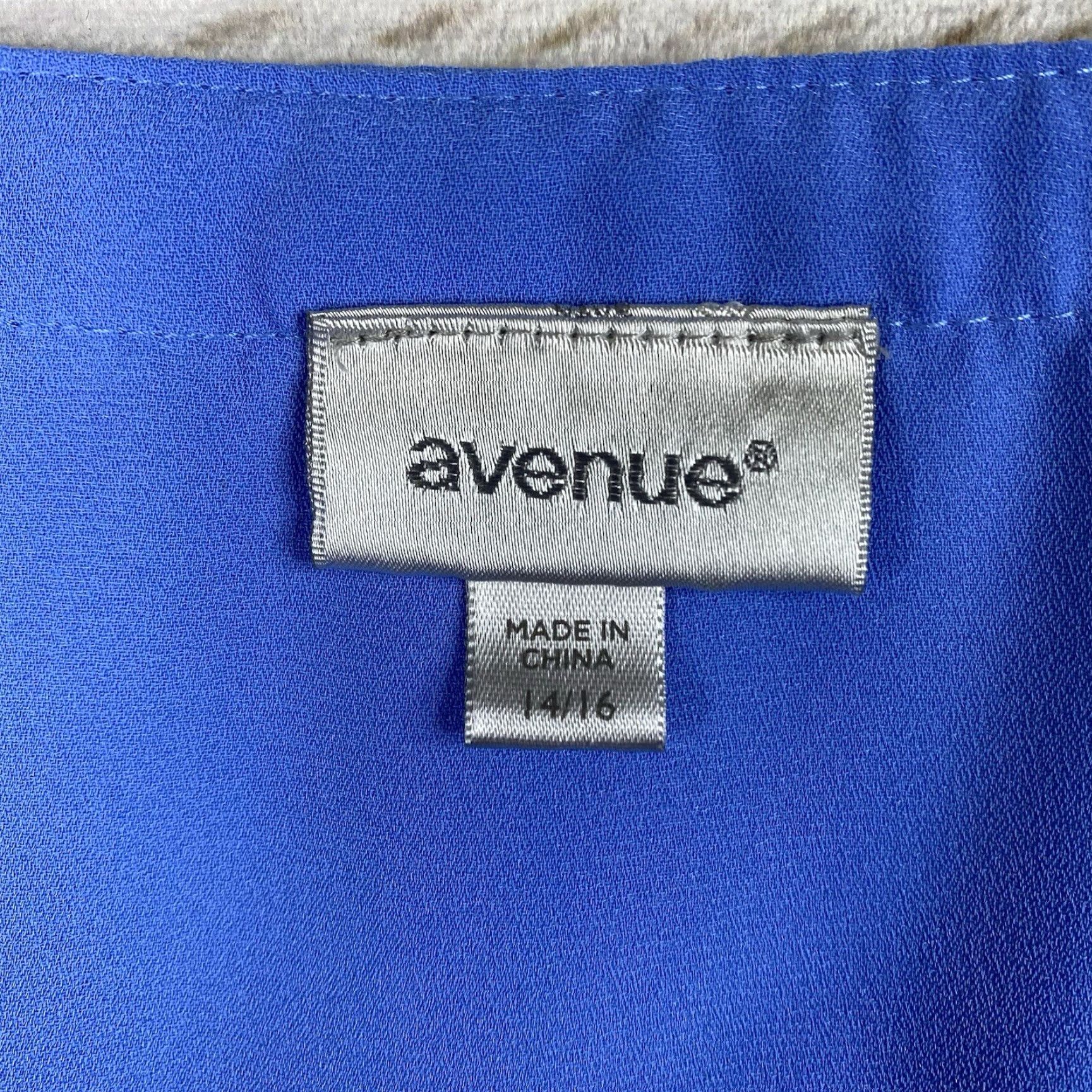 Avenue Avenue Blouse Womens 14/16 Blue 1/4 Zip Roll Tab Sleeve Pockets Lightweight Pullove Size XXL / US 16-18 / IT 52-54 - 3 Thumbnail