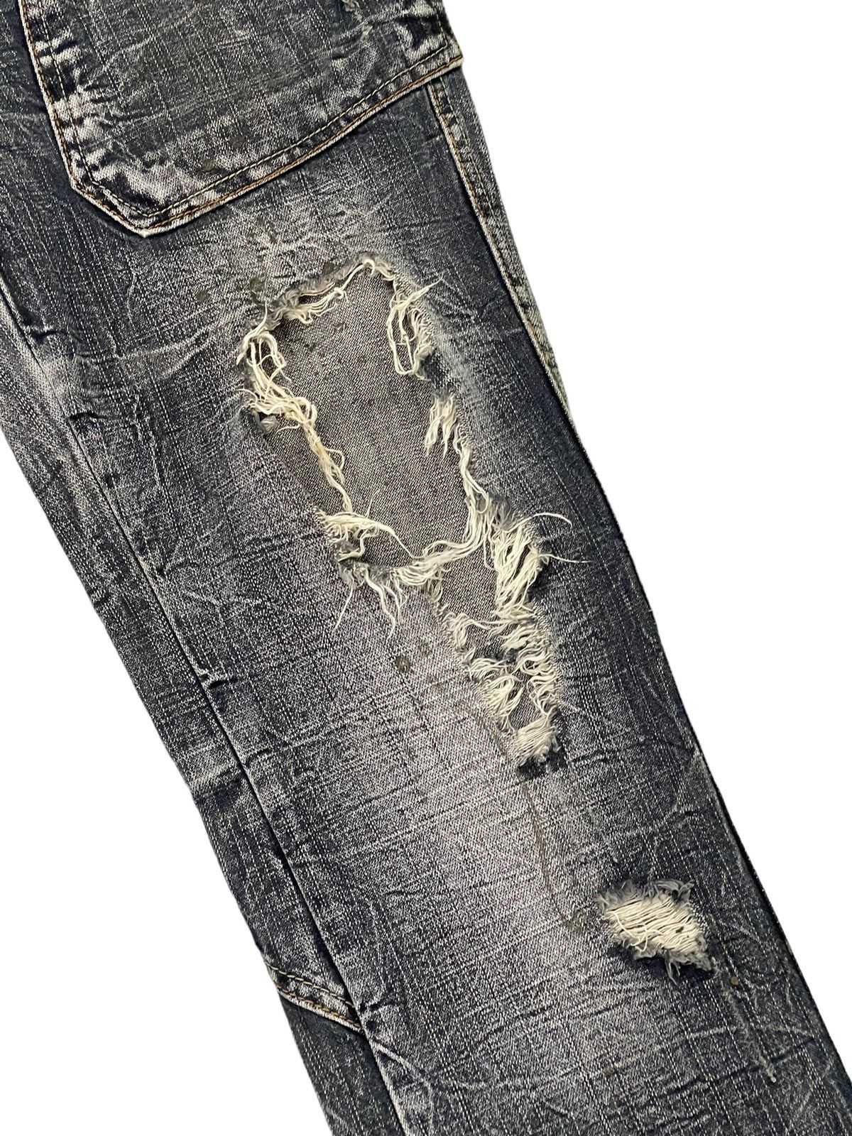 Japanese Brand Painted Jeans Solberry Faded Distress Regular 8🟦3 Size US 33 - 7 Thumbnail