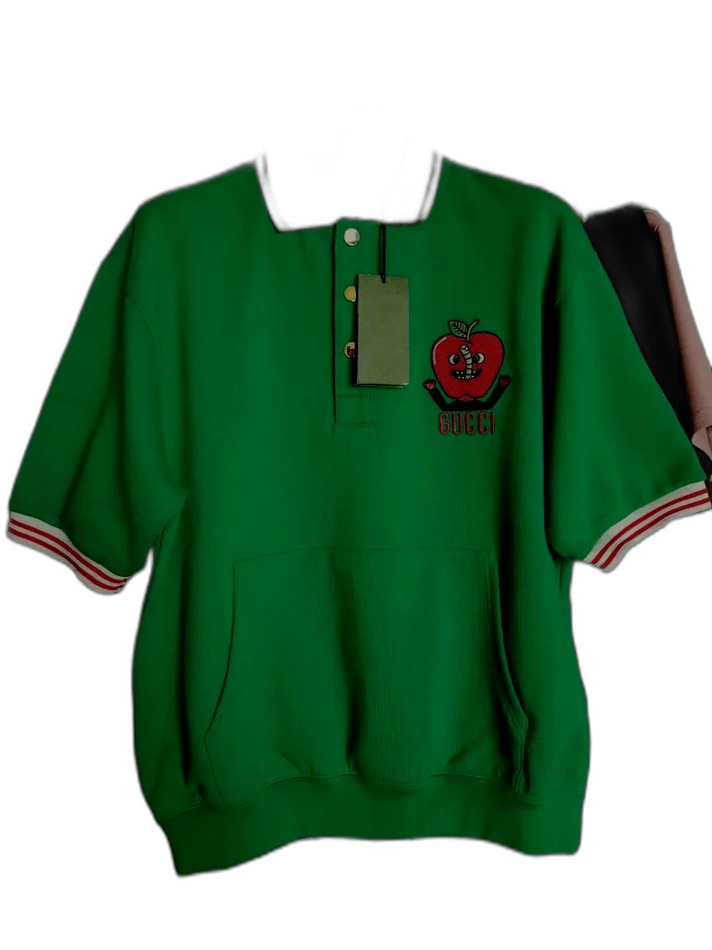 Gucci Short Sleeve Polo Shirt with Apple Design