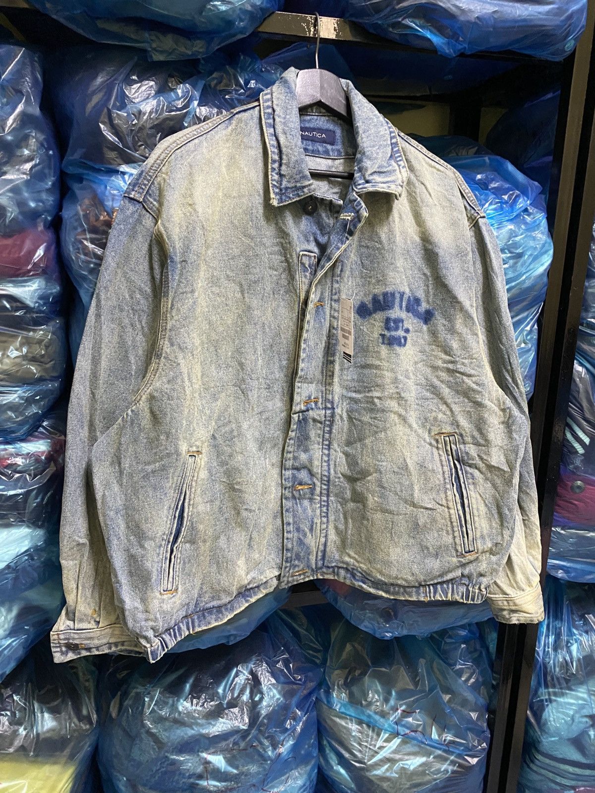 Nautica Nautica x Freak’s Store Vintage 90s Washed Blue Denim Jacket Size US L / EU 52-54 / 3 - 5 Thumbnail