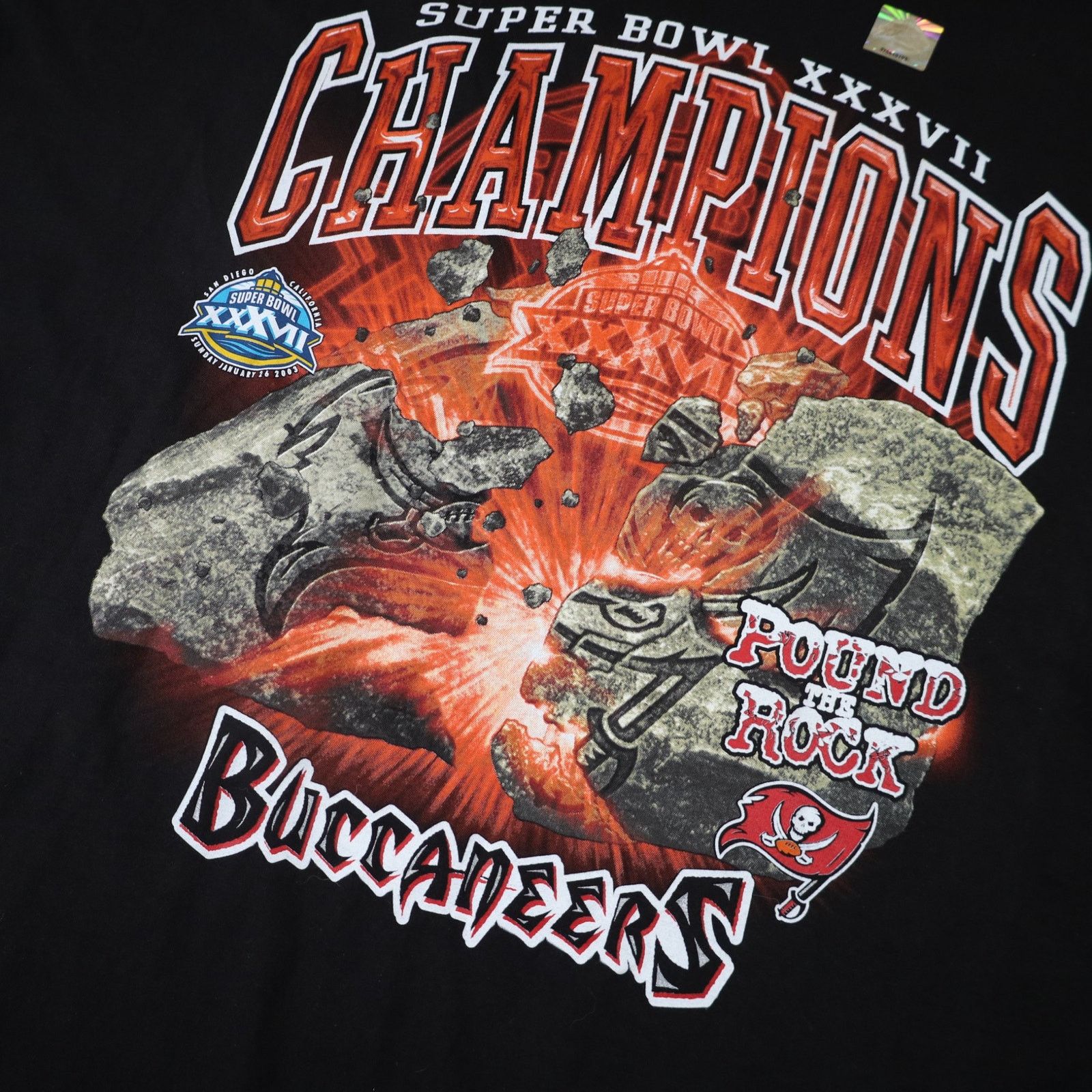NFL × Vintage Vintage Y2k NFL Buccaneers Super Bowl Champions Graphic T Size US XXL / EU 58 / 5 - 5 Thumbnail