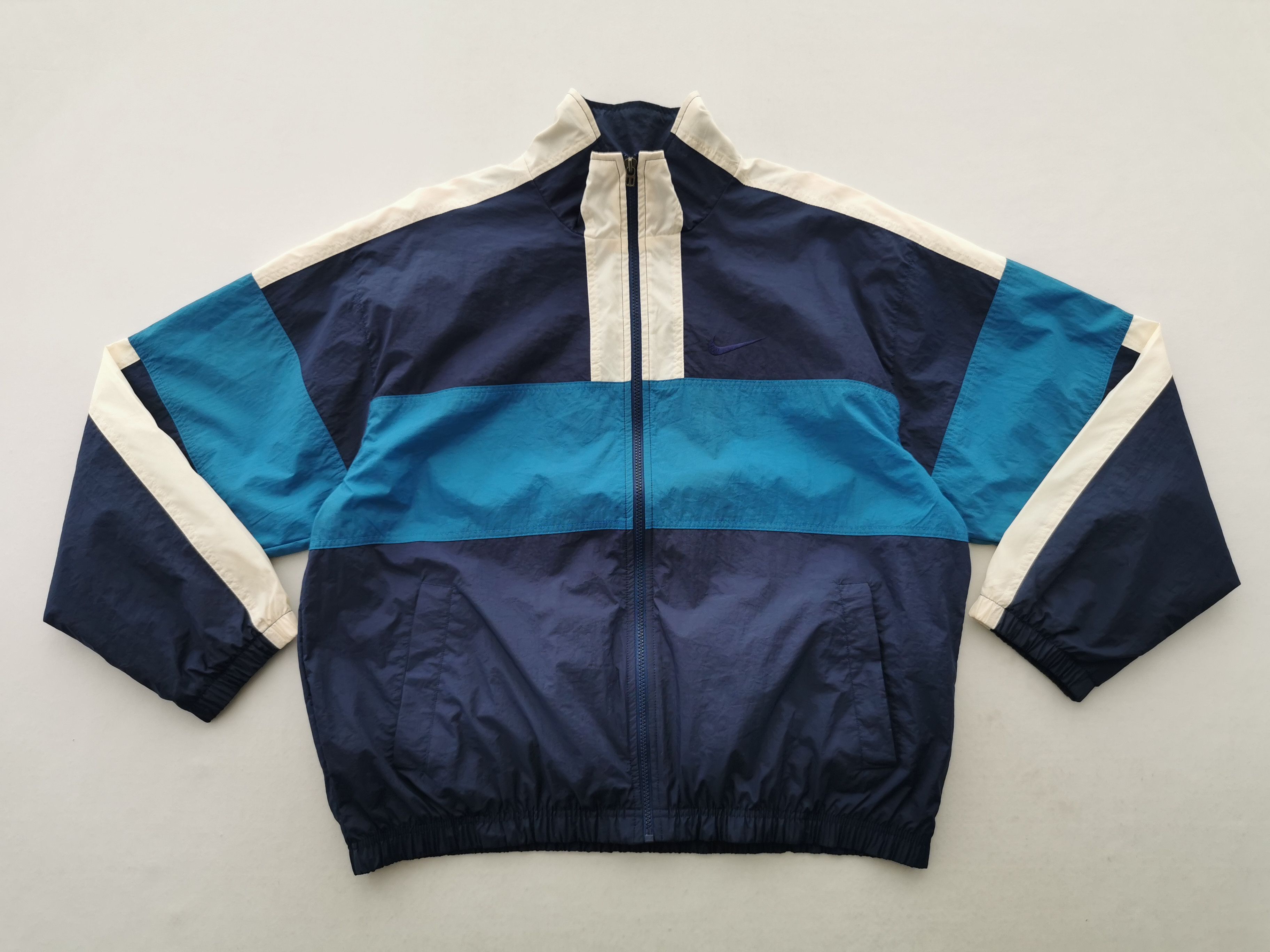 Nike Vintage 90s Nike Swoosh Windbreaker Nylon Jacket Size L Size US L / EU 52-54 / 3 - 1 Thumbnail