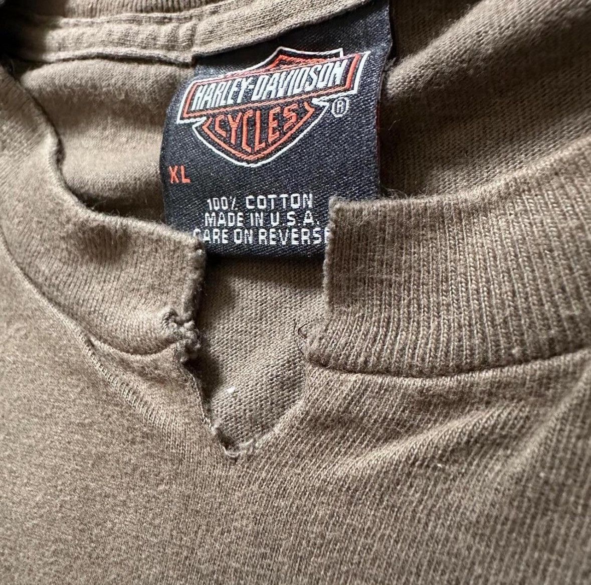 Harley Davidson Brown Harley Davidson sleeveless shirt single stitch Size US XL / EU 56 / 4 - 3 Thumbnail