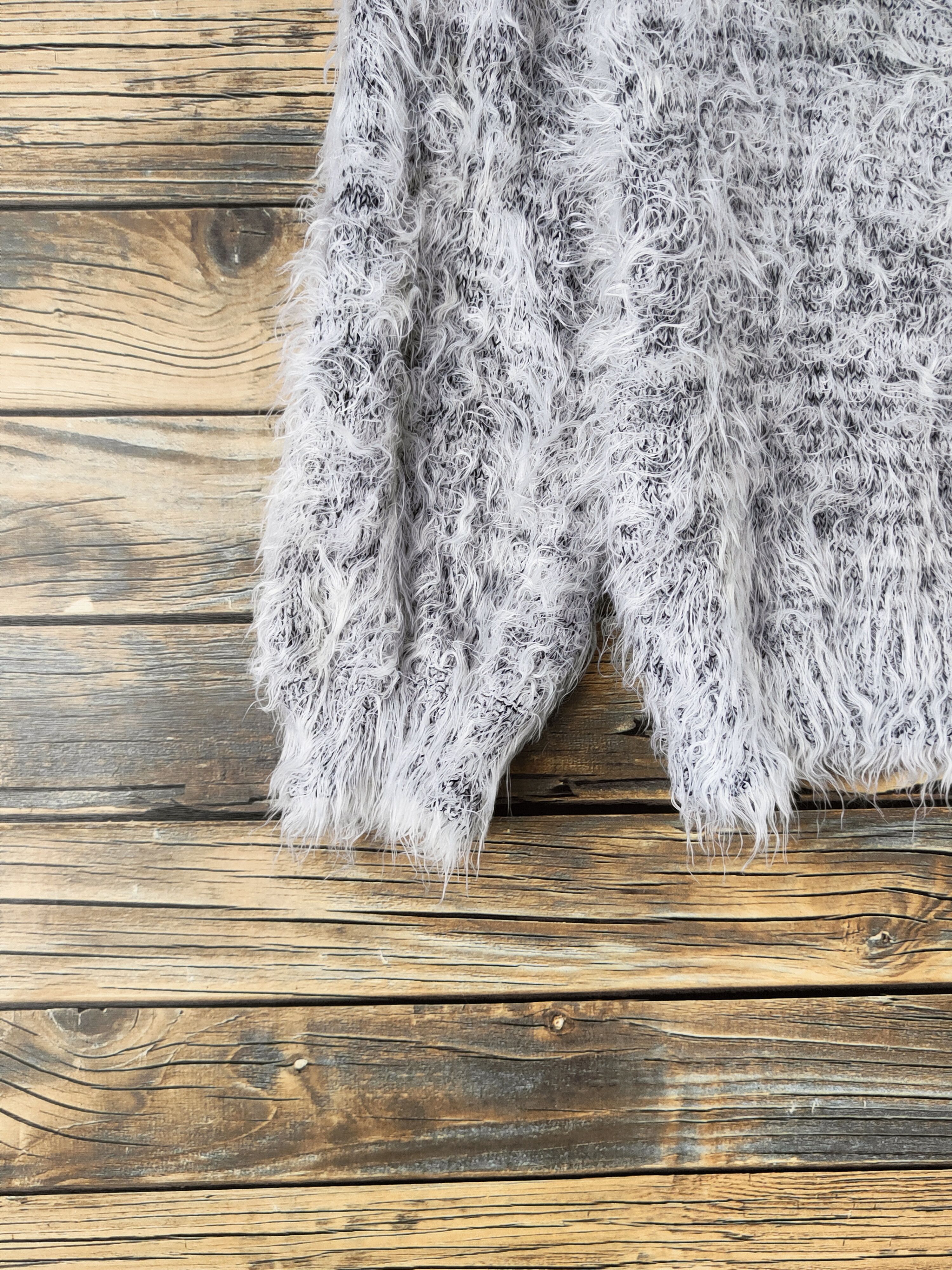 Japanese Brand DL Raf raf White shaggy Fur Mohair Knitwear #46-1009 Size M / US 6-8 / IT 42-44 - 4 Thumbnail